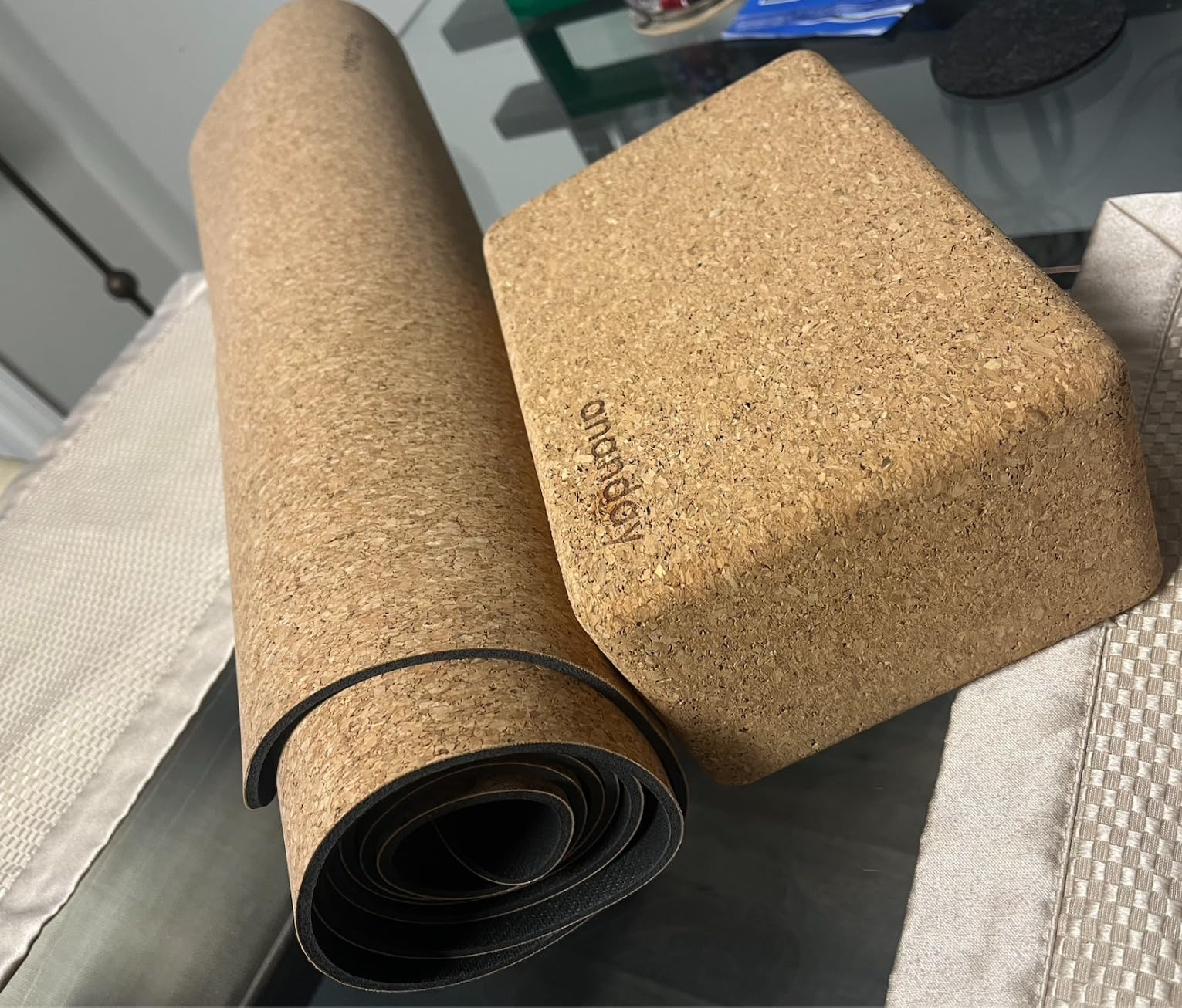 Ananday Premium Cork Yoga Mat - Sustainable, Non-Toxic & PVC-Free, Non-Slip, Perfect for Hot Yoga, Pilates & Exercise - Cushioned for Superior Comfort & Support customer photo 1