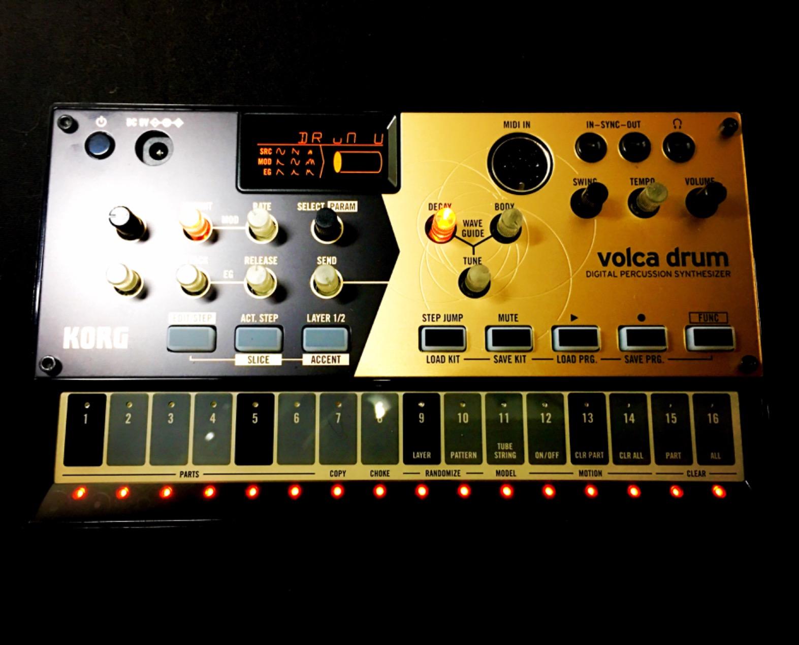Korg Volca Drum Digital Percussion Synthesizer with 16-step Sequencer and Active Step customer photo 2