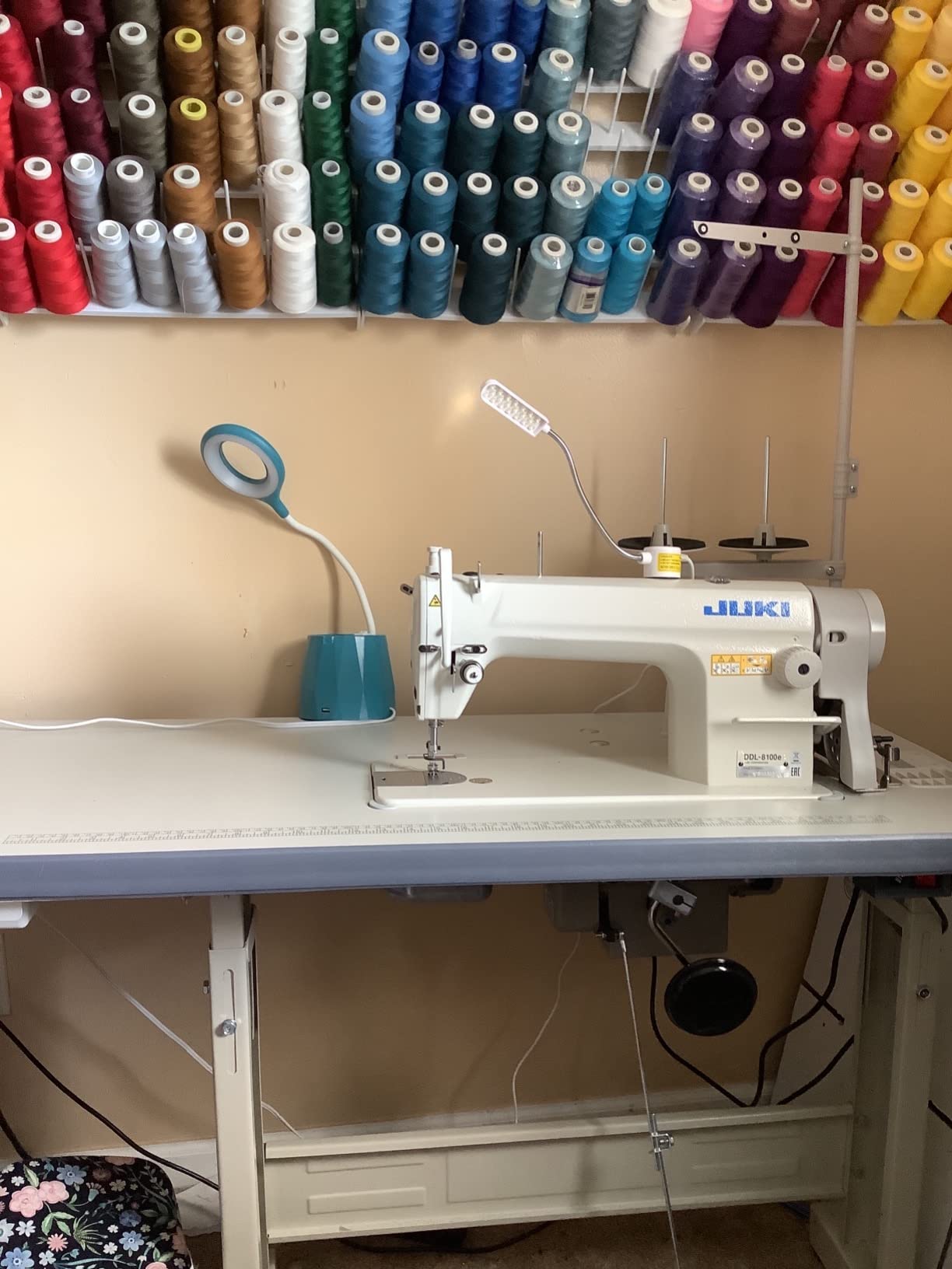 Juki DDL-8100e ECONOMIC Lockstitch Industrial Sewing Machine, Single Needle, Up to 4500 Stitches Per Minute, Assembly Required customer photo 1
