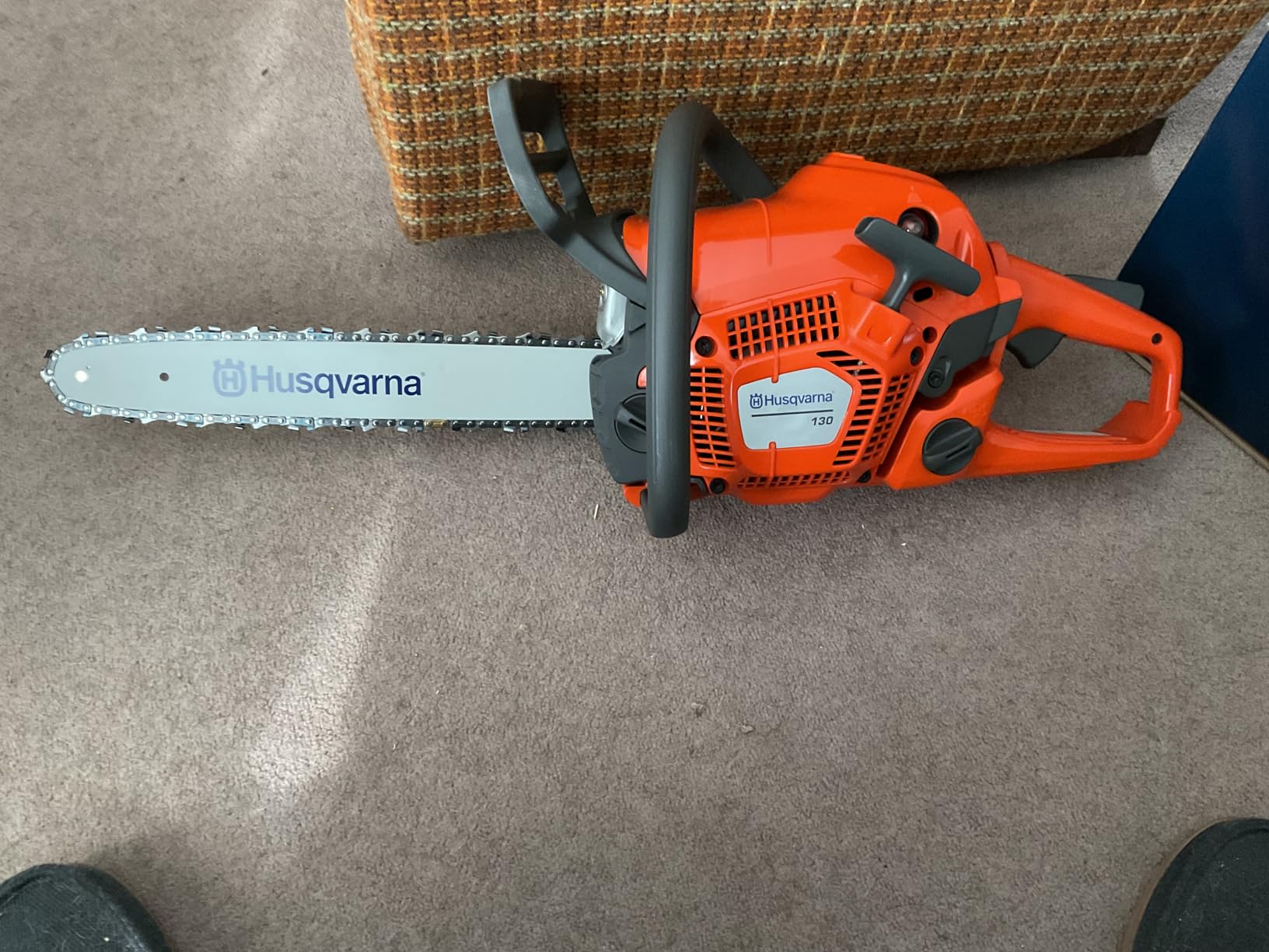 Husqvarna 130 Gas Powered Chainsaw, 38-cc 2-HP, 2-Cycle X-Torq Engine, 16 Inch Chainsaw with Automatic Oiler, For Wood Cutting and Tree Pruning customer photo 1