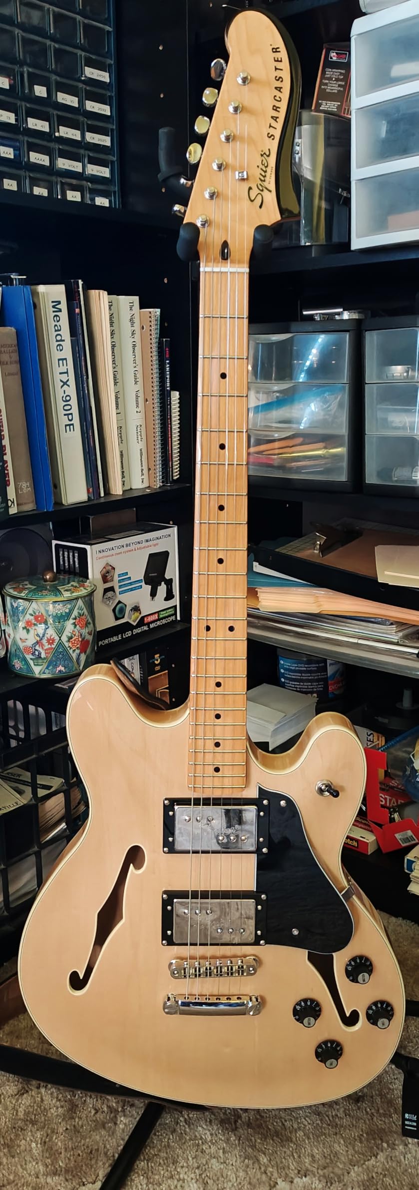 Squier Classic Vibe Starcaster Semi-Hollow Body Electric Guitar, Natural, Maple Fingerboard customer photo 1