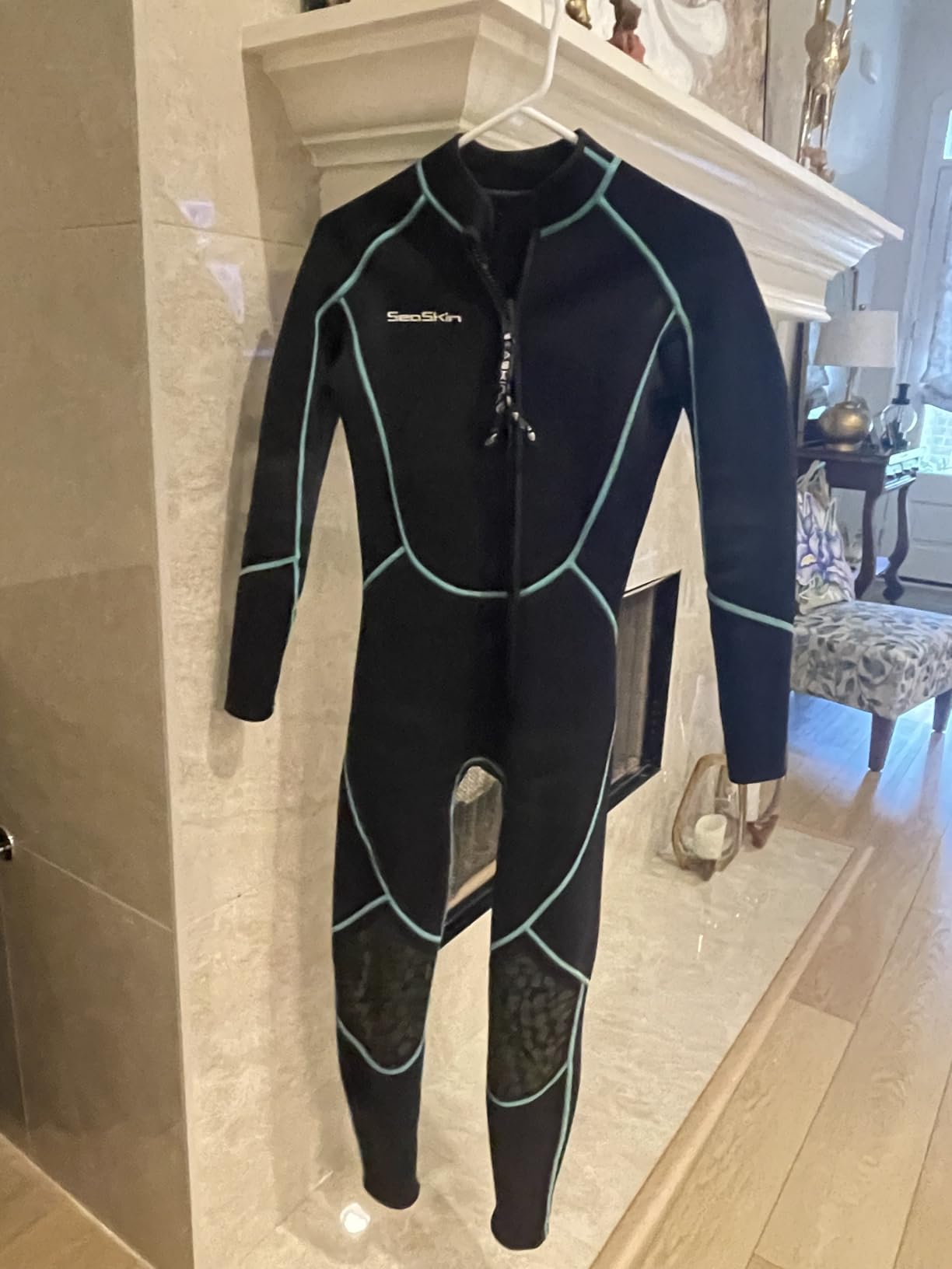 Seaskin Mens 3mm Shorty Wetsuit Womens, Full Body Diving Suit Front Zip Wetsuit for Diving Snorkeling Kayaking Swimming customer photo 1