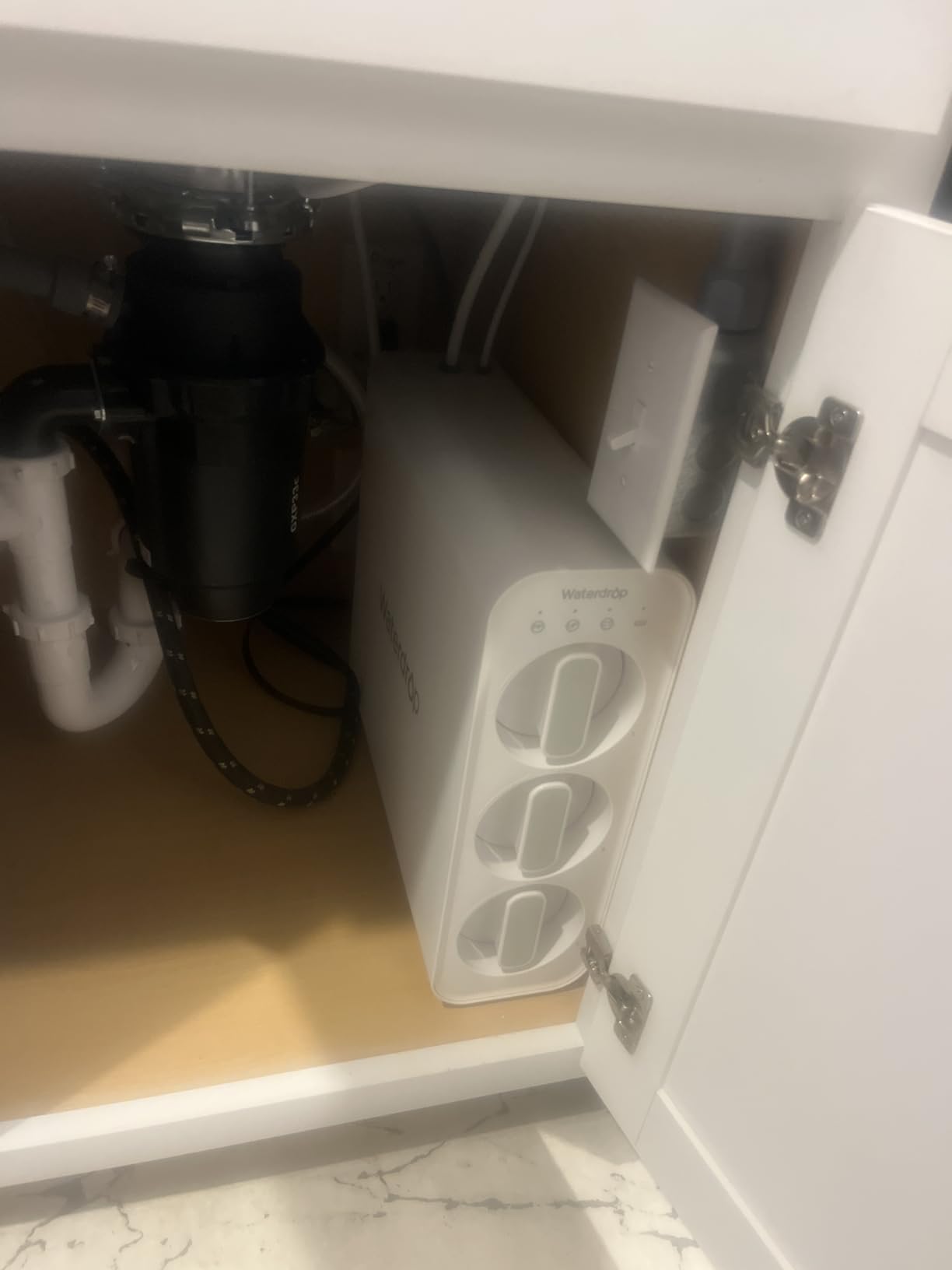 Waterdrop TSU 0.01 Micron Ultra Filtration Under Sink Water Filter System, 3-Stage Tankless Under Sink Water Filtration System with Faucet, Smart Panel, Not Lower TDS, Drilling Required customer photo 2