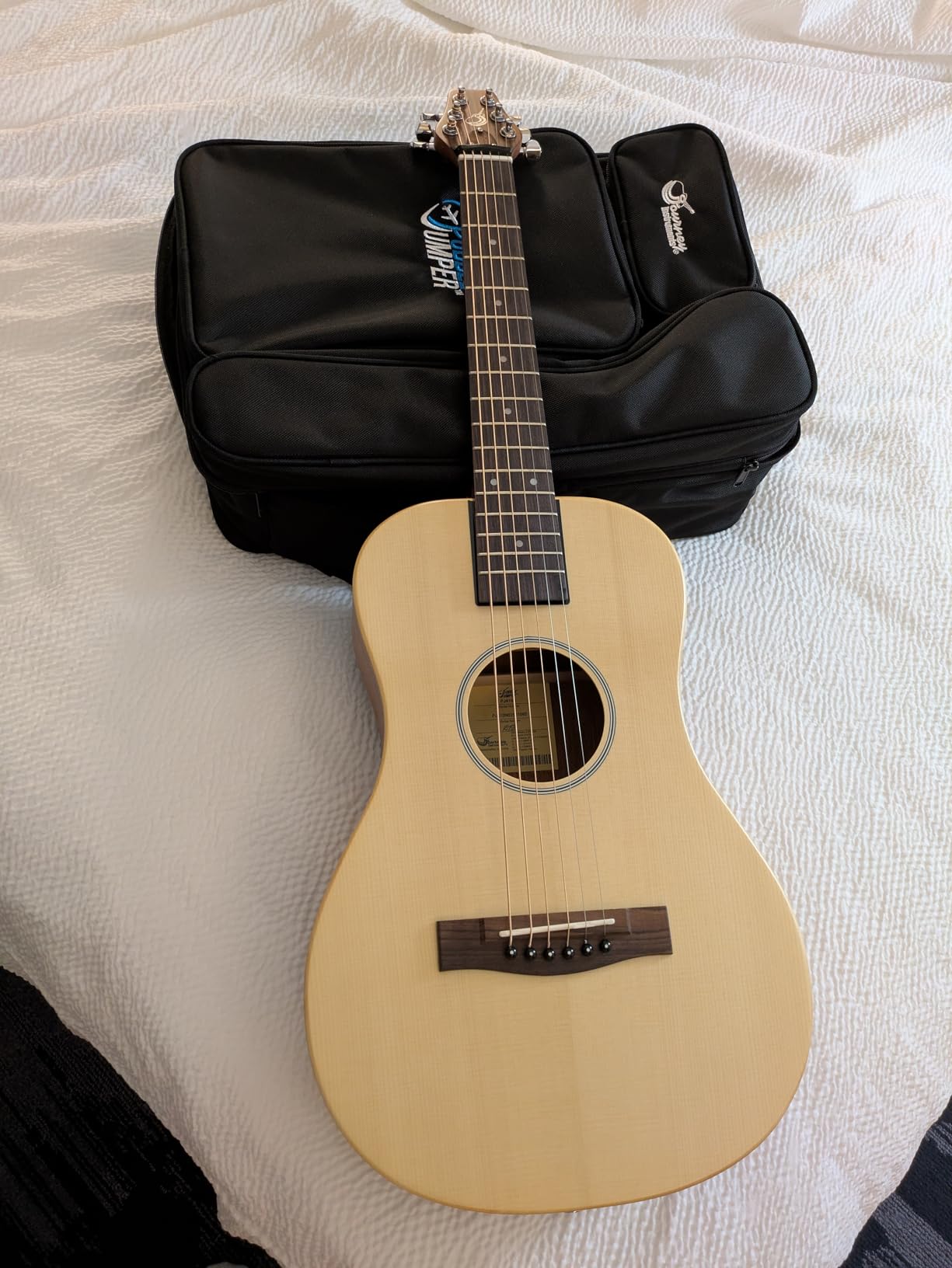 Journey Instruments Solid Sitka Travel Guitar - PJ410N Traveling Acoustic Guitar with Collapsible Patented System - Portable Backpack Case (African Mahogany) customer photo 2