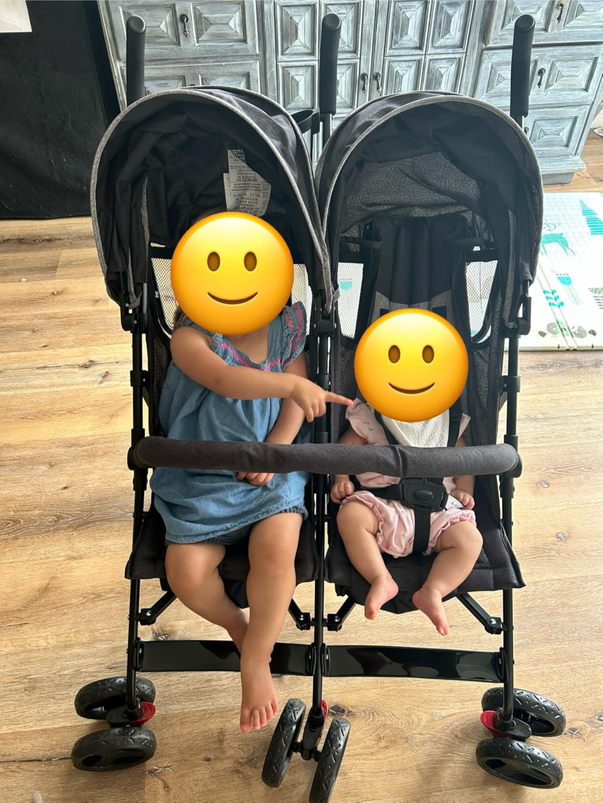 Dream On Me Volgo Twin Baby Stroller, Lightweight Side-by-Side Double Umbrella Stroller customer photo 2