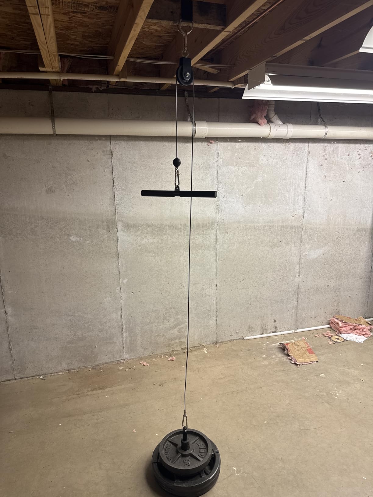 Mikolo Fitness LAT and Lift Pulley System, Dual Cable Machine (70'' and 90'') with Upgraded Loading Pin for Triceps Pull Down, Biceps Curl, Back, Forearm, Shoulder - Home Gym Equipment (Patent) customer photo 1
