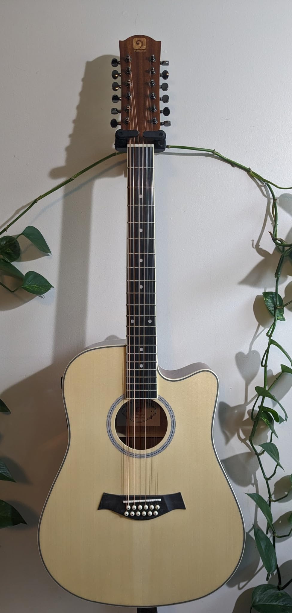 Vangoa 12 String Guitar Acoustic Electric, Sapele Body, Brown Glossy customer photo 1