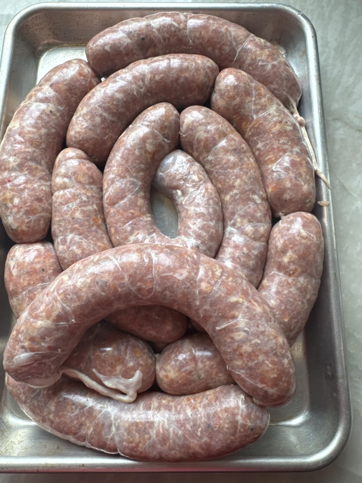 Stainless Steel Vertical Sausage Stuffer, Dual Speed, Easy Clean Up Sausage Maker (7Lb/3L) customer photo 1