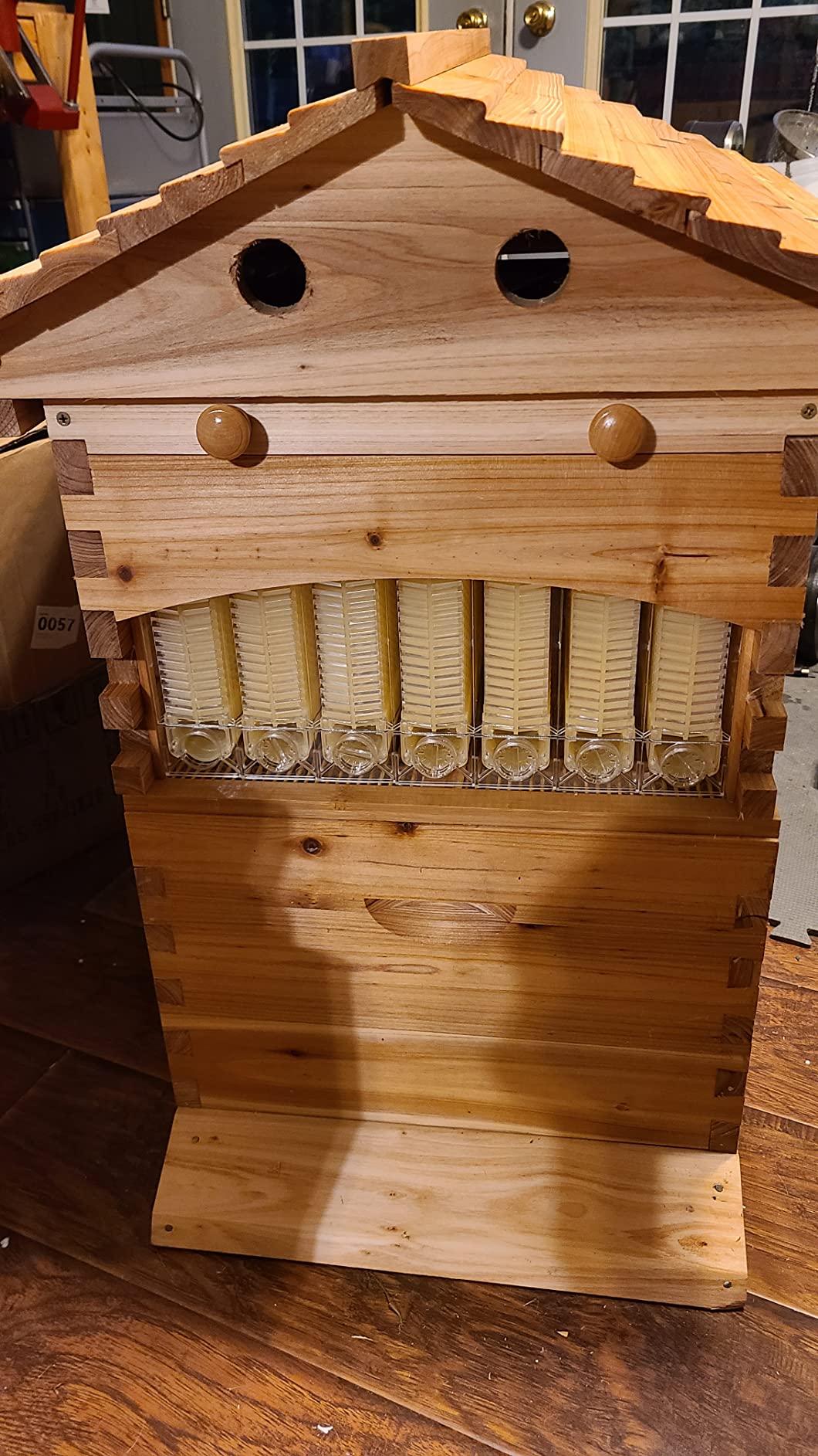 Automatic Wooden bee hive House kit with 7 PCS Upgraded Auto Frame Comb-Beehive Box Honey Free harvesting customer photo 1