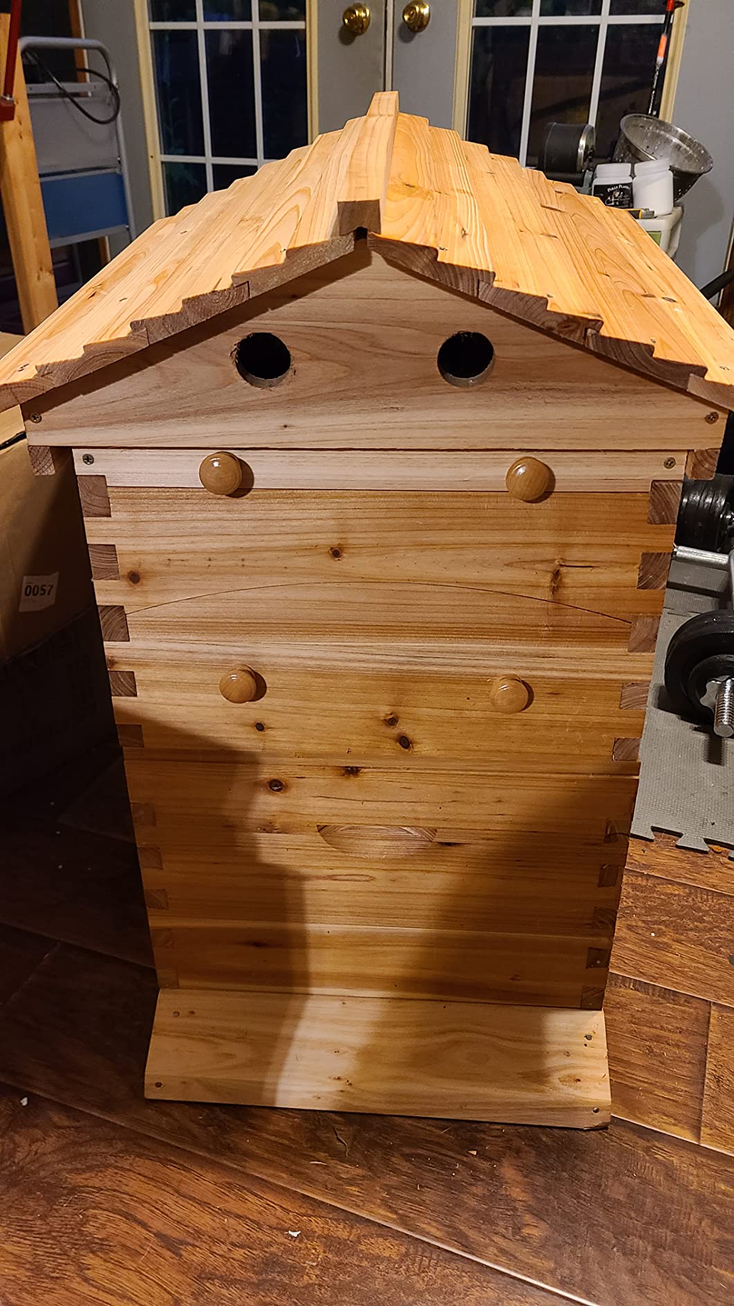 Automatic Wooden bee hive House kit with 7 PCS Upgraded Auto Frame Comb-Beehive Box Honey Free harvesting customer photo 2