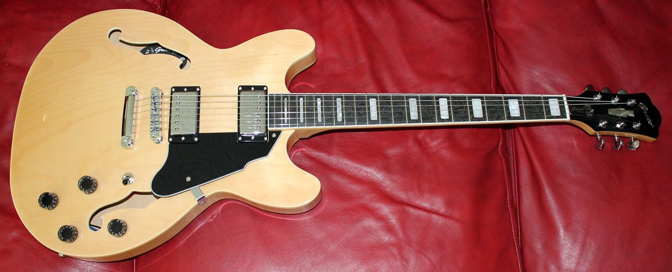 Grote Full Scale Electric Guitar Semi-Hollow Body Guitar Stainless Steel Frets (Vintage Sunburst) customer photo 1