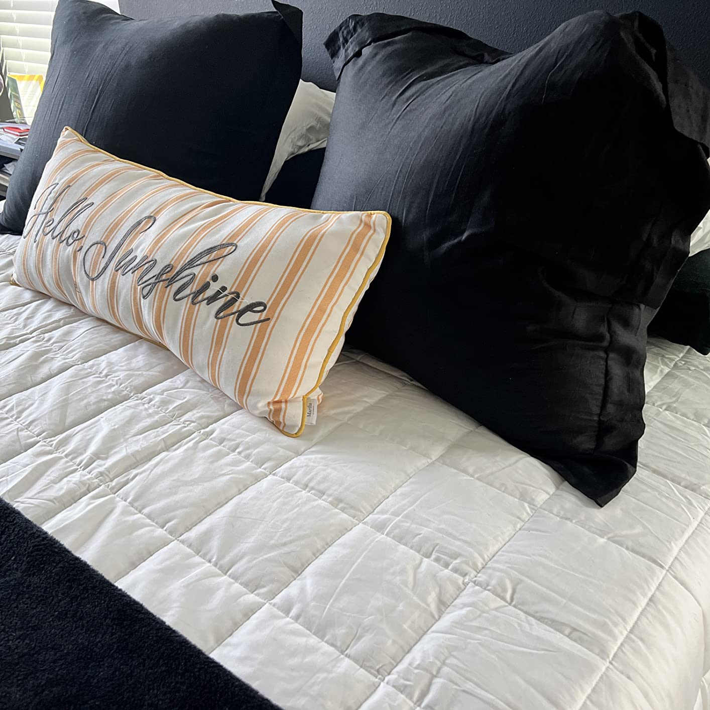 HomeSmart Weighted Blanket King Size 50lbs, The Heaviest Weighted Blanket, Fits Standard and California King Beds, Grey, 88x104 customer photo 2