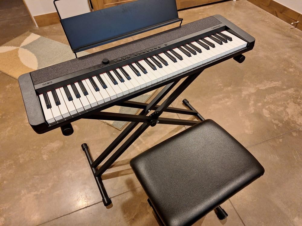 Casio Casiotone CT-S1 - 61-Key Touch-Sensitive Retro Keyboard | Sleek, Portable Design for Beginners to Pros | Stereo Grand Piano + 60 AiX Tones | USB-MIDI Connectivity | Black customer photo 1