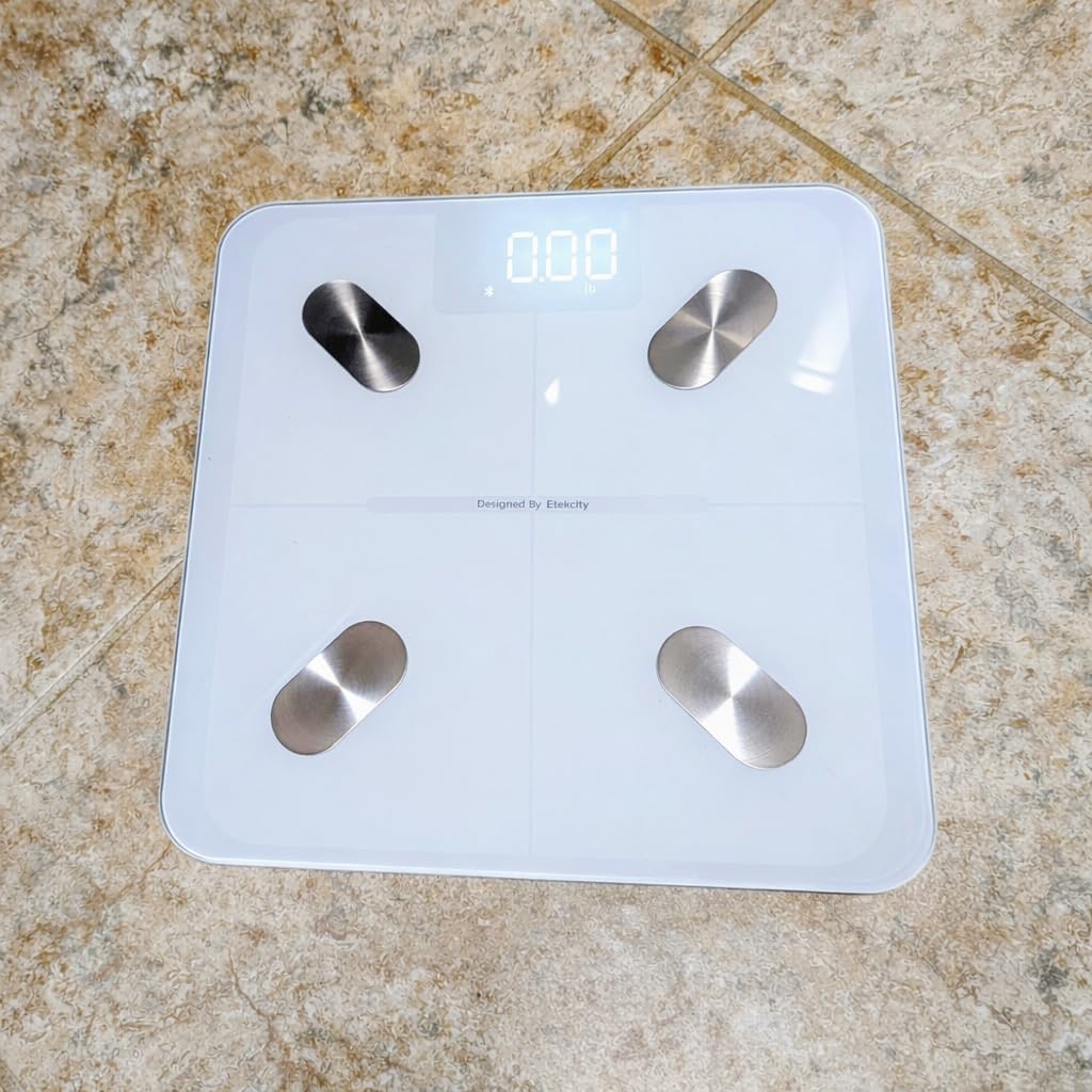 Etekcity Smart Scale for Body Weight, FSA&HSA Eligible, Bathroom Digital Weighing Scale with BMI, Body Fat, Muscle Mass, Accurate Bluetooth Home User Health Equipment Sync Apps, LED, Tempered glass customer photo 2