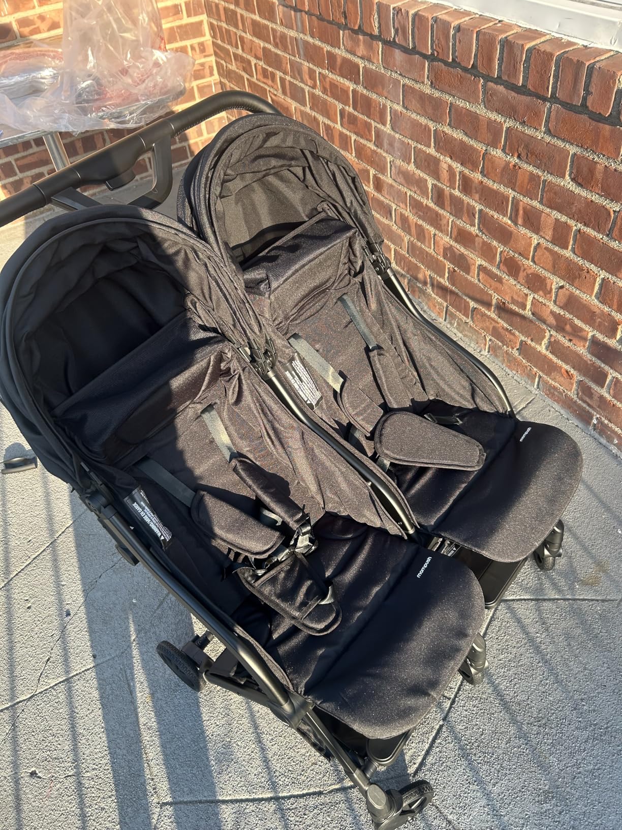 Mompush Lithe Double Stroller for Infant and Toddler, Lightweight Side by Side Twin Stroller customer photo 2