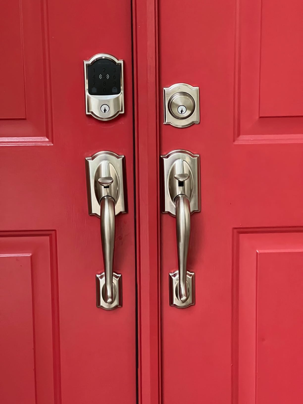 Schlage Encode Plus Smart Wi-Fi Lock for Front Door, Keyless Entry Deadbolt, Unlock with Apple Watch, Built-in WiFi and App Control, Easy Install, Alexa & Apple HomeKit Compatible, Satin Nickel customer photo 1