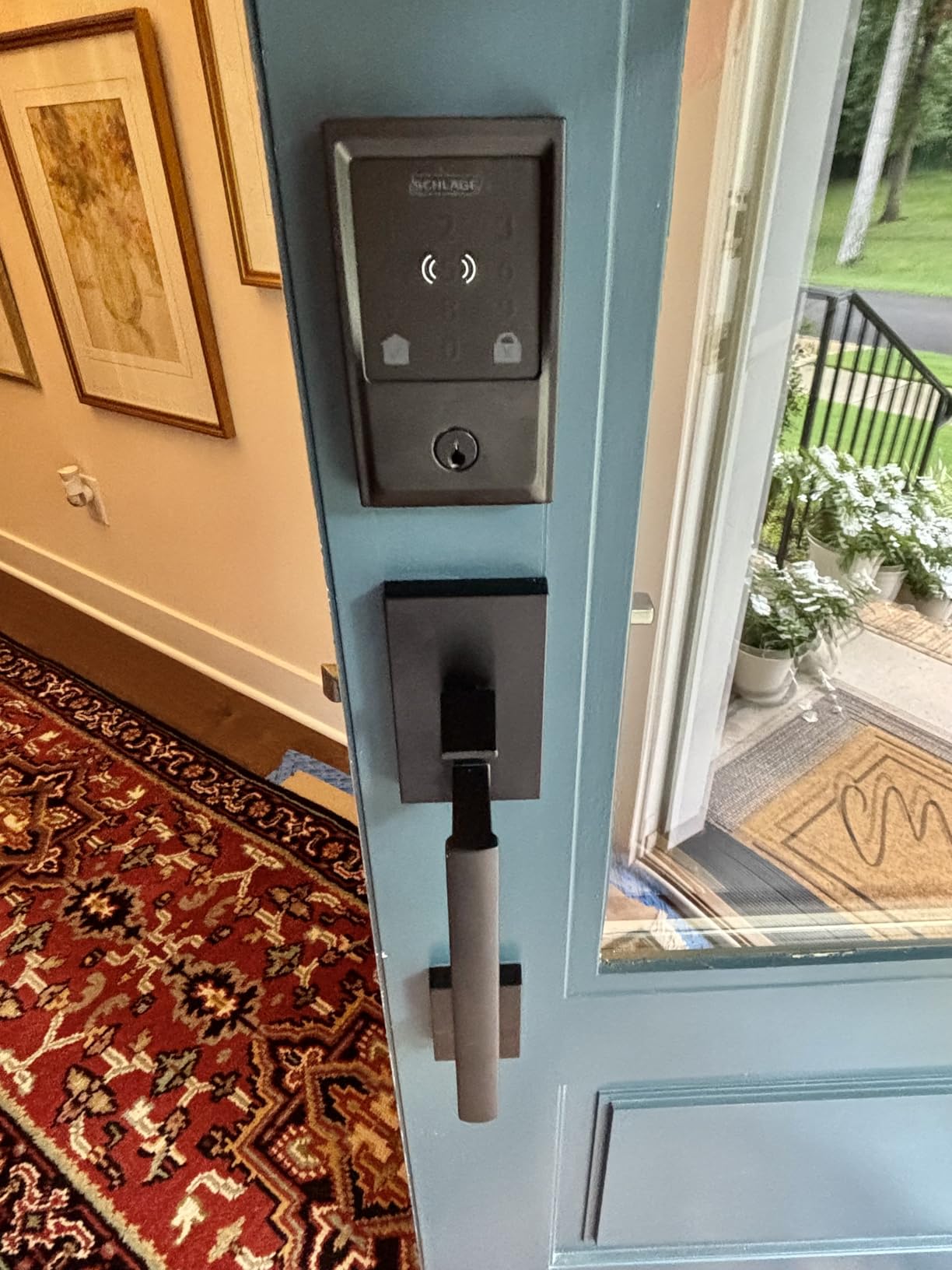 Schlage Encode Plus Smart Wi-Fi Lock for Front Door, Keyless Entry Deadbolt, Unlock with Apple Watch, Built-in WiFi and App Control, Easy Install, Alexa & Apple HomeKit Compatible, Satin Nickel customer photo 2