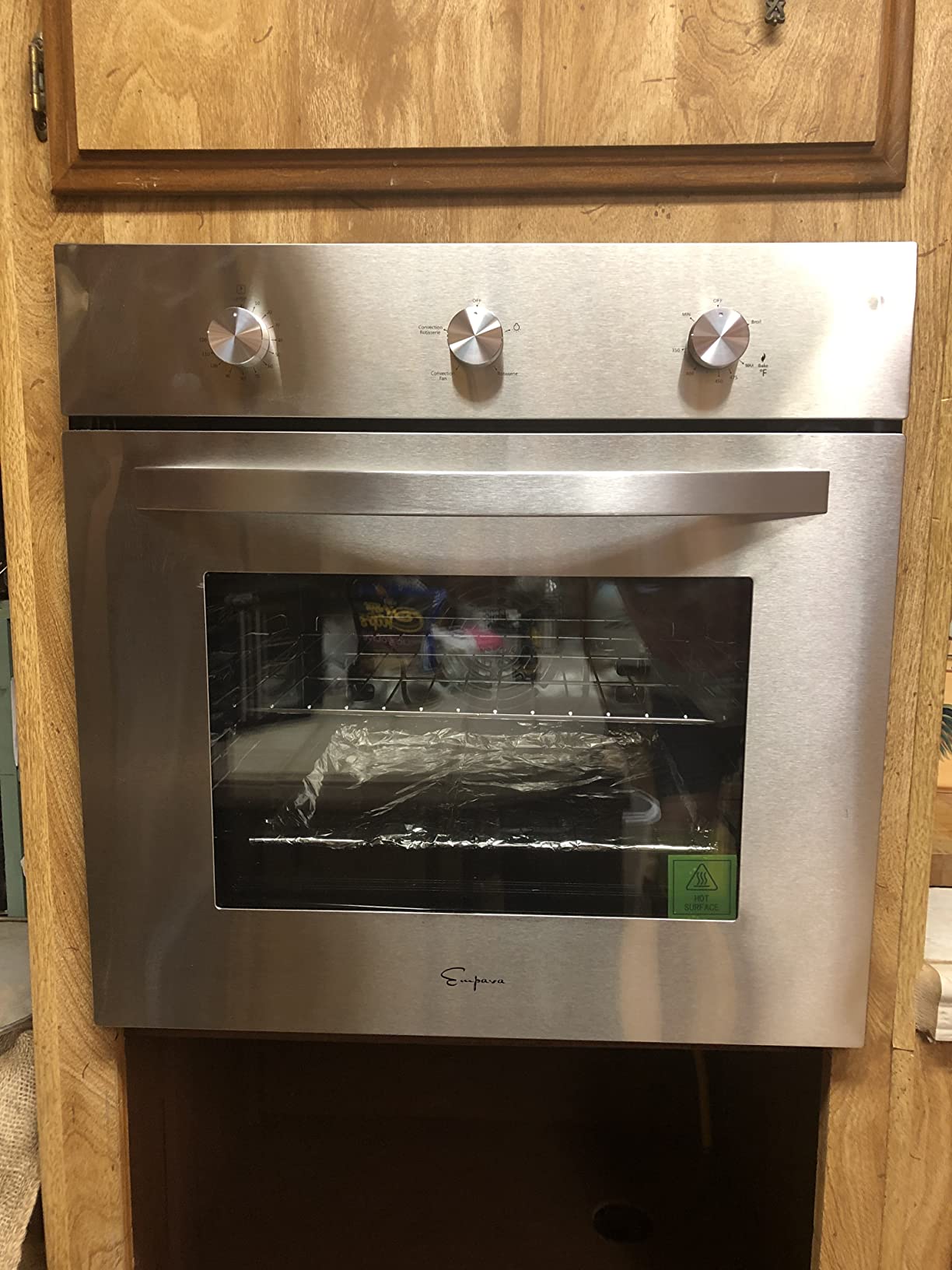 Empava Single Liquid Propane Gas Wall Oven 24 in. 2.3 cu. Ft. with Bake Broil Rotisserie Functions, Mechanical Controls, Built-in Timer and Convection Fan, Stainless Steel customer photo 1