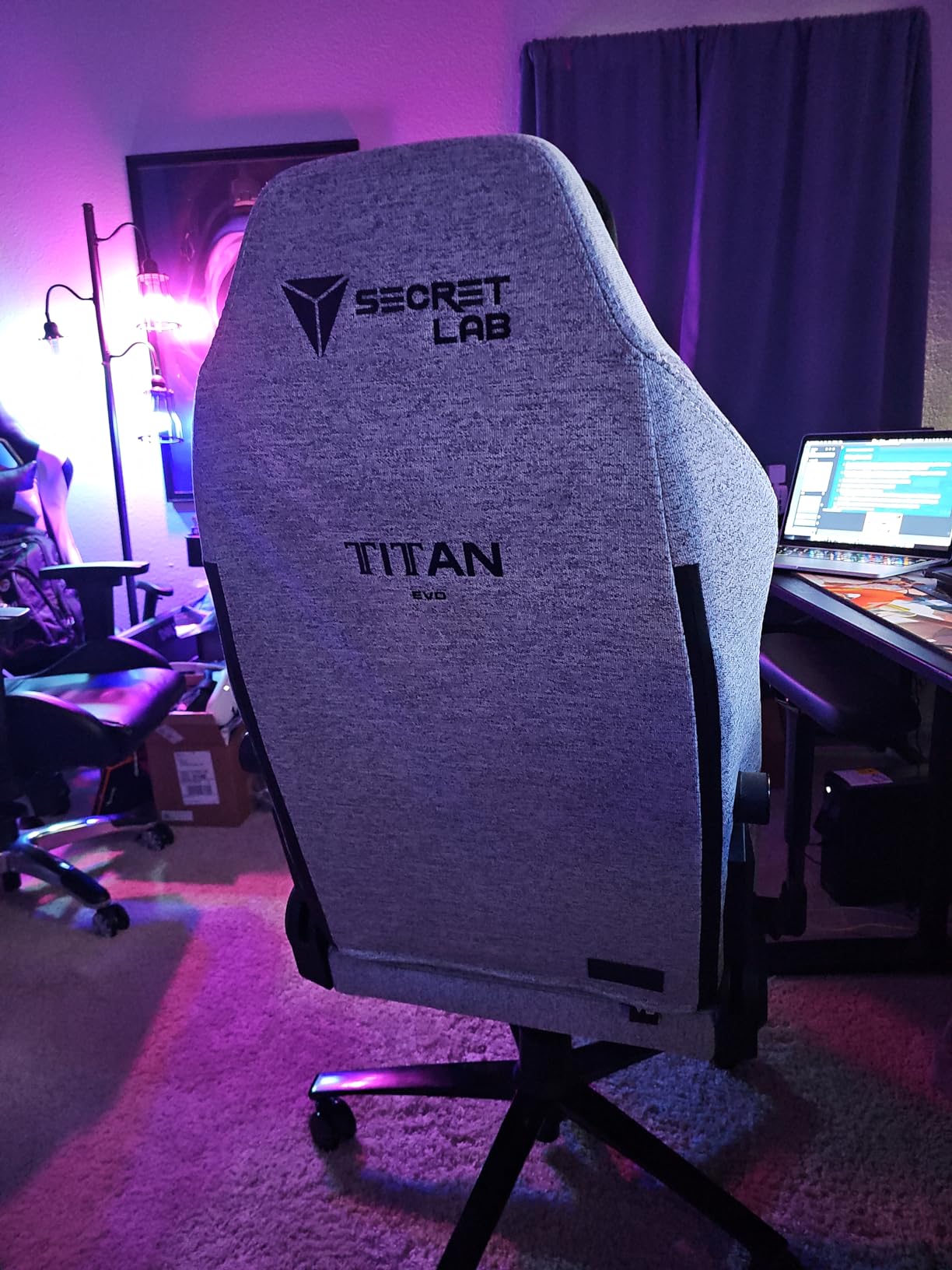 Secretlab Titan Evo Black3 Gaming Chair - Reclining, Ergonomic & Comfortable Computer Chair with 4D Armrests, Magnetic Head Pillow & 4-Way Lumbar Support - Black - Fabric customer photo 2