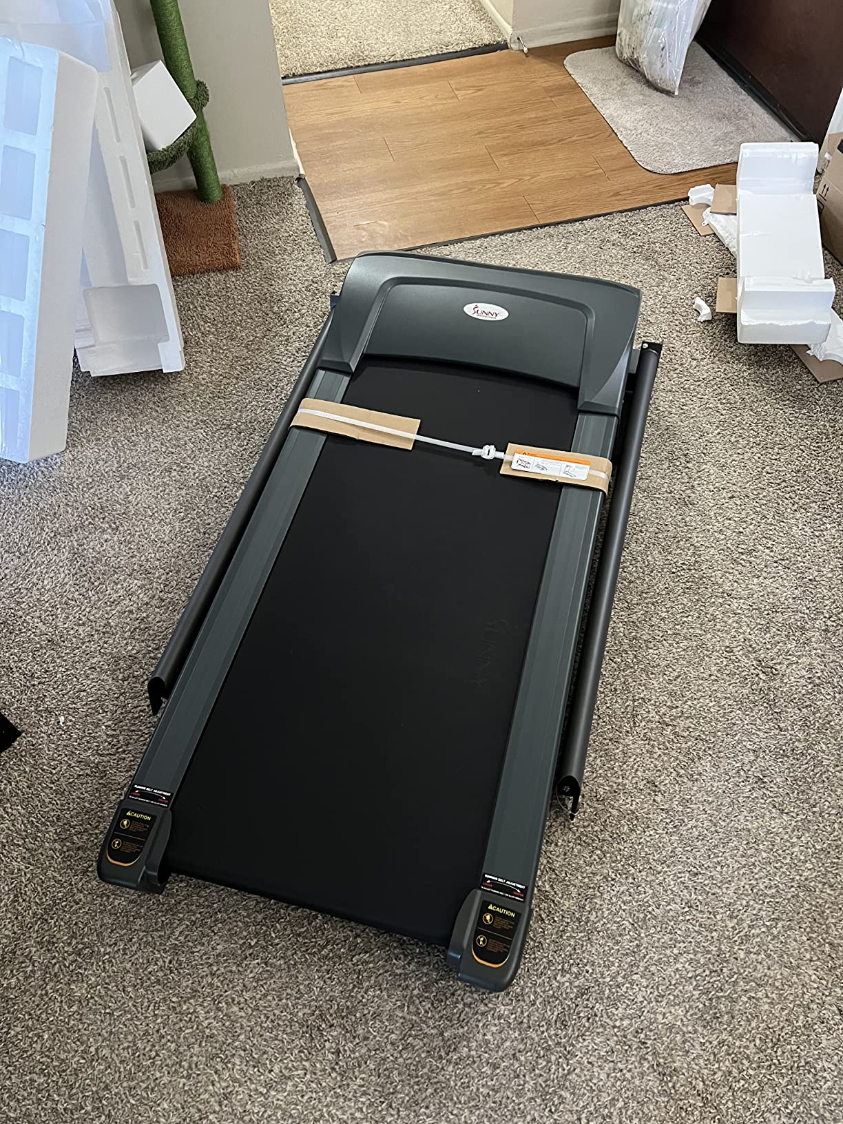 Sunny Health & Fitness Treadmill Elite Smart Auto Incline - Wide Running/Walking Deck, Flex Shock Suspension, 300 LB Capacity, Bluetooth SunnyFit App customer photo 2