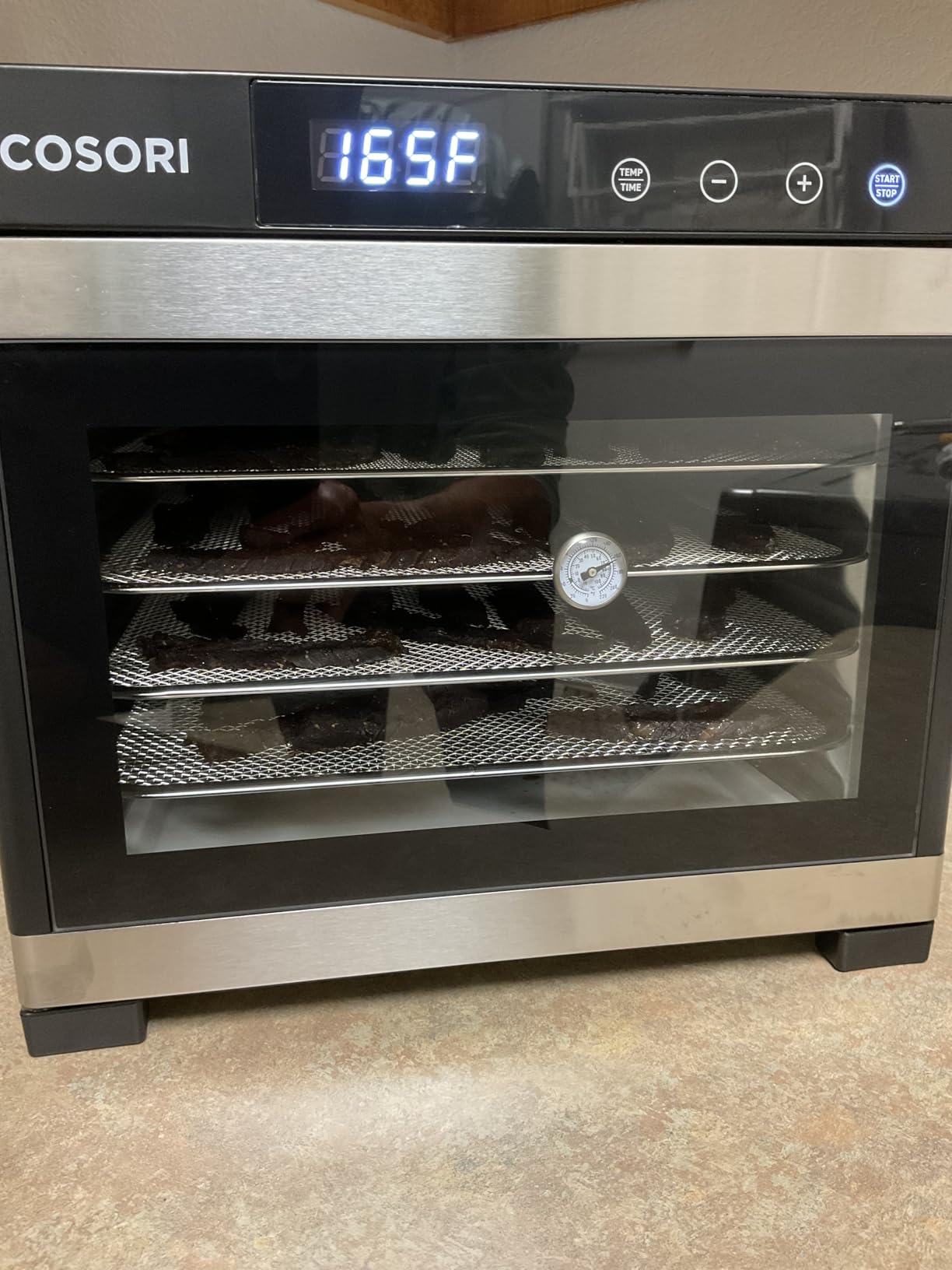 COSORI Food Dehydrator for Jerky, 10 Trays, 16.2ft² Drying Space, 165°F Temperature Control, 48H Timer, 1000W Dehydrator Machine, Stainless Steel, for Herbs, Fruit, Meat, and Yogurt, Silver customer photo 1