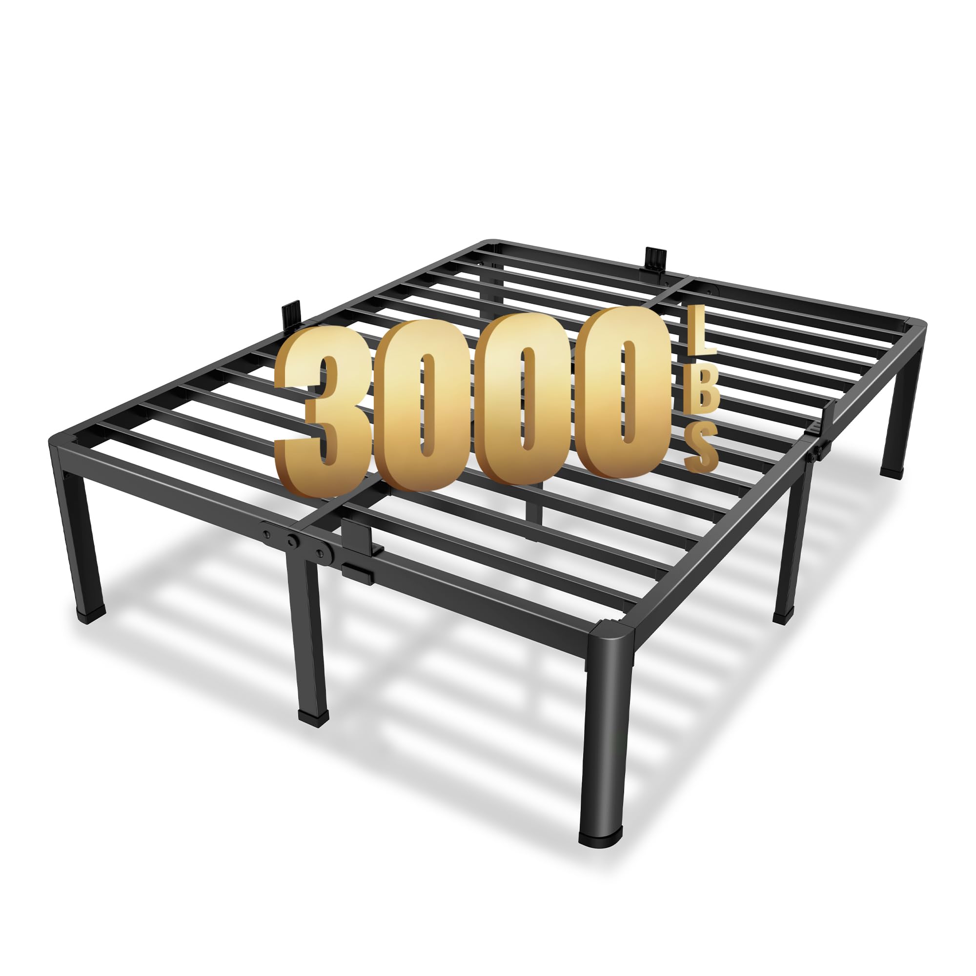 MAF 14 Inch Queen Metal Platform Bed Frame with Round Corner Legs, 3000 LBS Heavy Duty Steel Slats Support, Noise Free, No Box Spring Needed, Easy Assembly customer photo 1