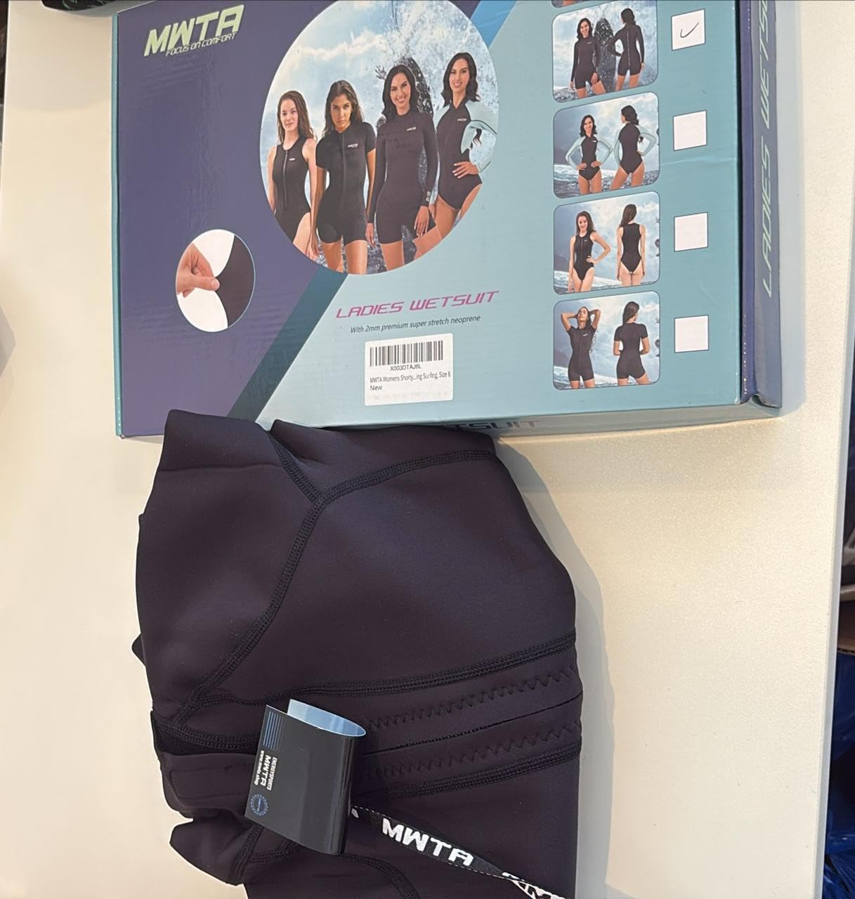 MWTA Women Shorty 2.0mm Neoprene Wetsuits Front Zipper for UV Protection Surfing Diving Snorkeling Kayaking etc Water Activities customer photo 2