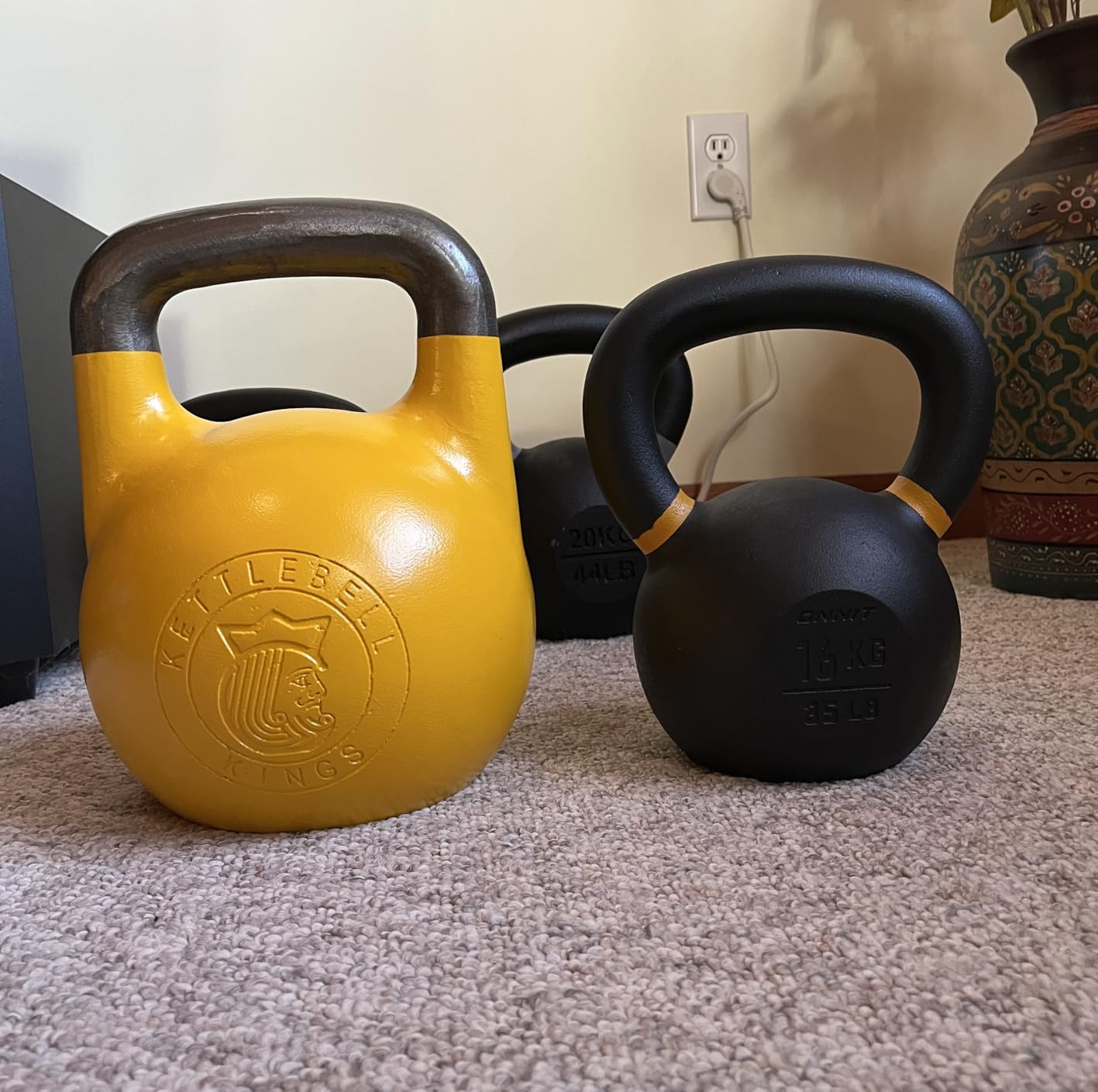 Kettlebell Kings Competition Kettlebells Weight (35mm handle) 8-48 KG | Hand weights Workout Gym Equipment & Strength training sets for Women & Men for Home Gym customer photo 1