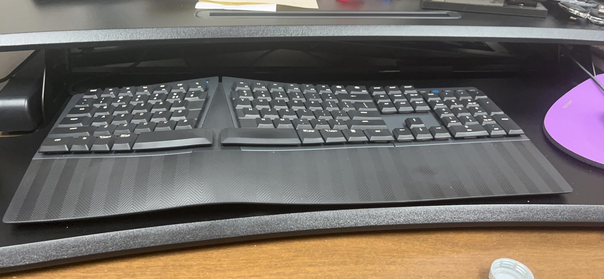 Perixx PERIBOARD-535BR Wired Ergonomic Mechanical Split Keyboard - Low-Profile Brown Tactile Switches - Programmable Feature with Macro Keys - Windows and Mac, Black customer photo 1