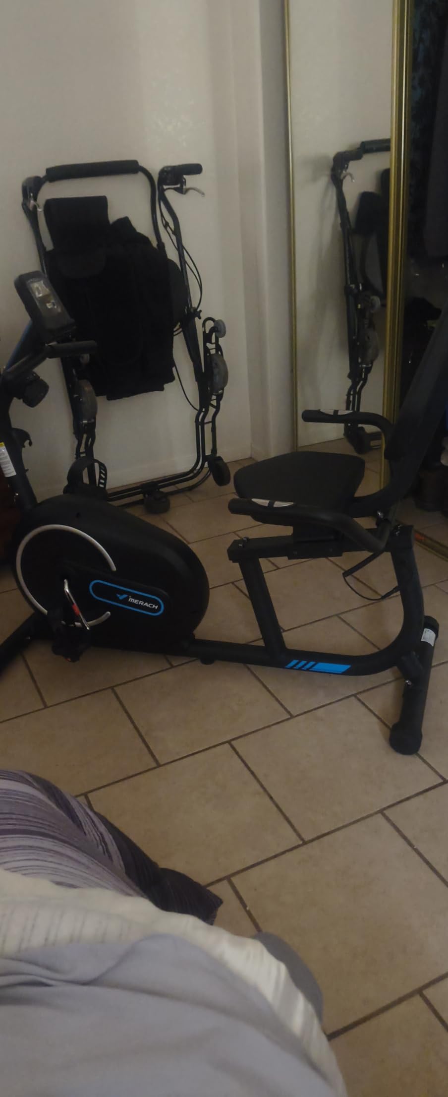 MERACH Recumbent Exercise Bikes for Home with Smart Bluetooth Exercise Bikes App, LCD, Heart Rate Handle Stationary Bikes for Home, Magnetic Recumbent Exercise Bike for Seniors S08/S23 customer photo 1