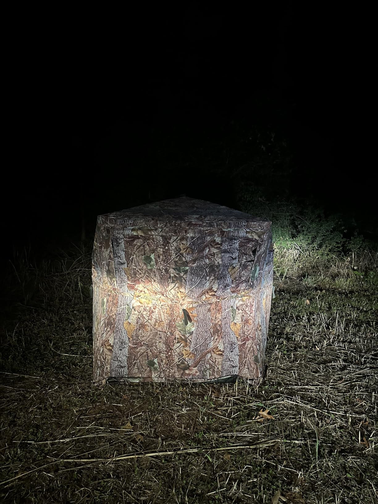 FUNHORUN Hunting Blind 270/360 Degree See Through Ground Blind with Carrying Bag, 2/3/4 Person Pop Up Camouflage Tent Portable Concealed Shelter customer photo 1