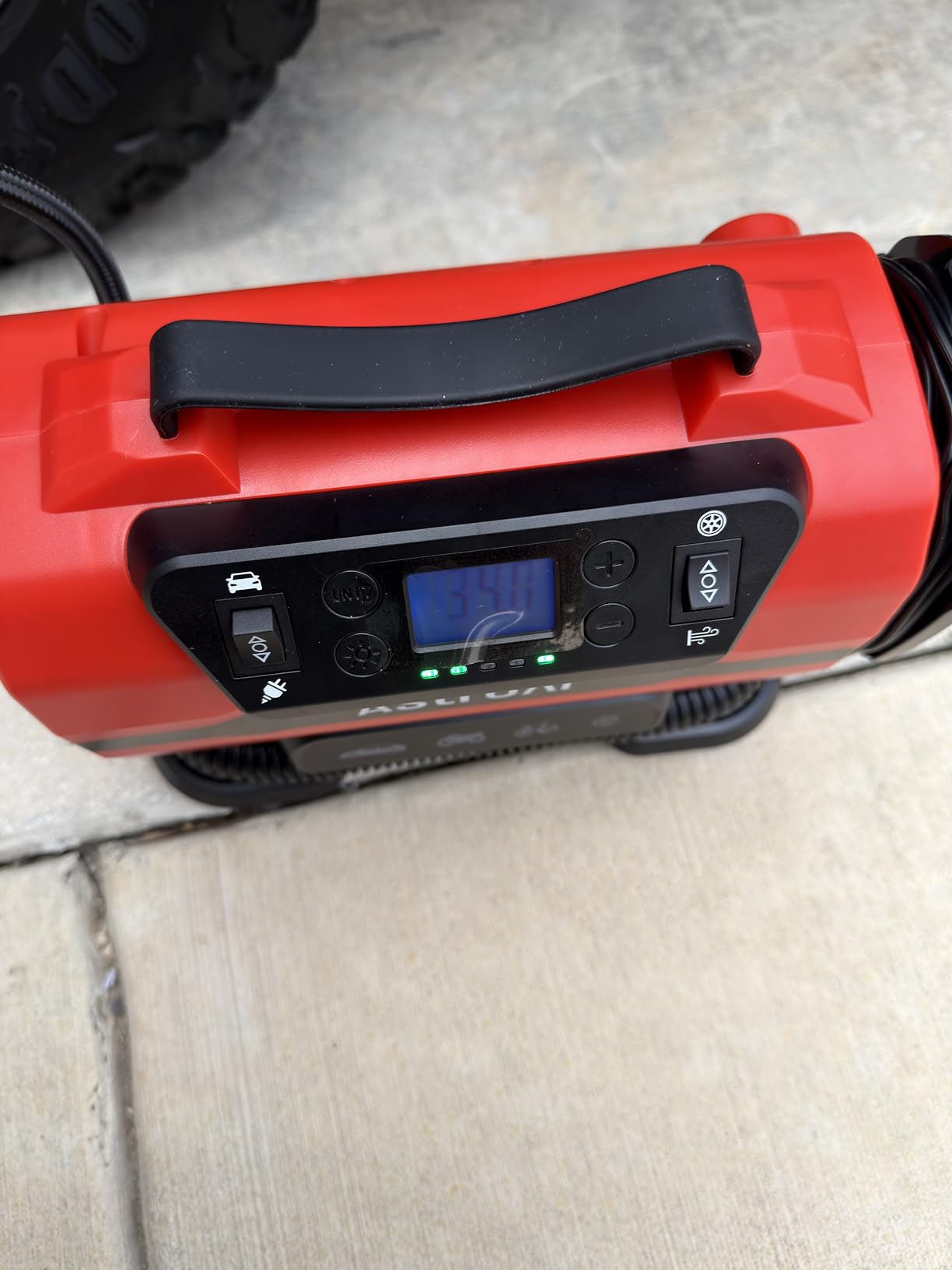 AstroAI Tire Inflator Portable Air Compressor Pump 150PSI 12V DC/110V AC with Dual Metal Motors & LED Light, Automotive Car Accessories & Two Modes for Car, Bicycle Tires and Air Mattresses, Yellow customer photo 2