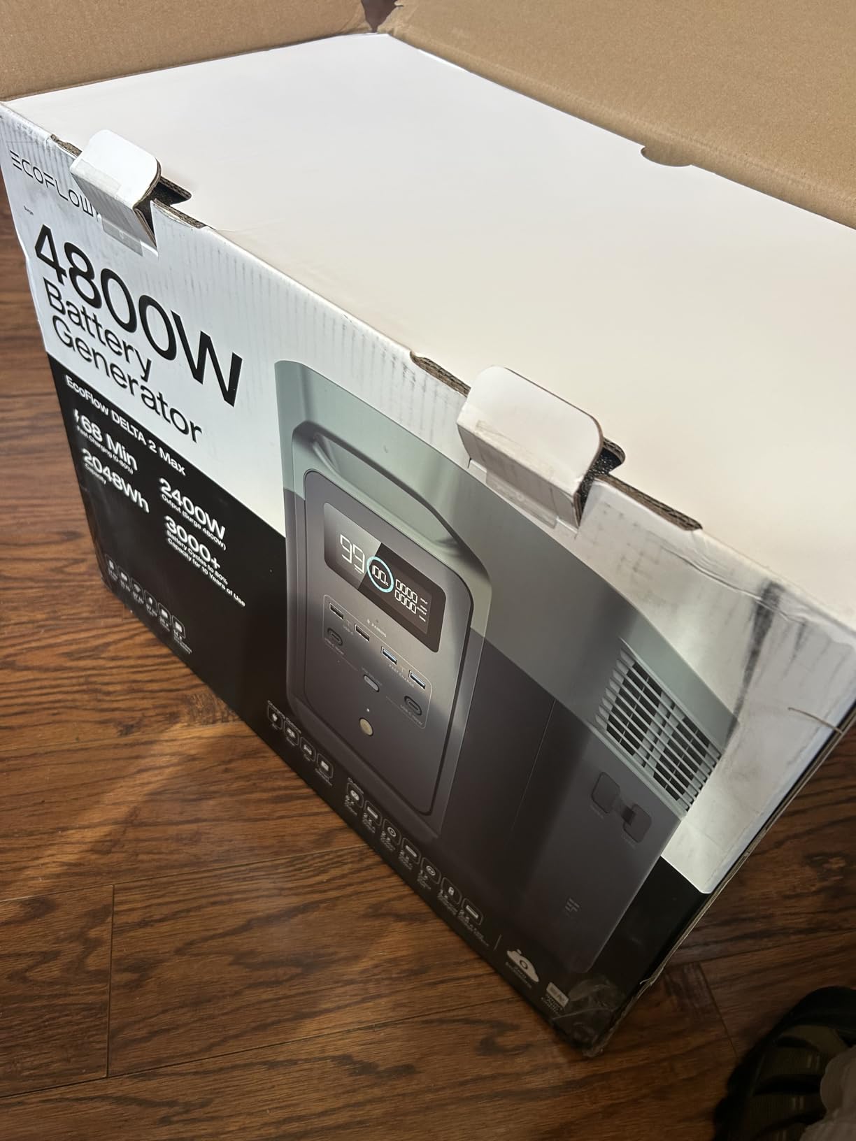 EF ECOFLOW Portable Power Station DELTA 2 Max, 2400W LFP Solar Generator, Full Charge in 1 Hr, 2048Wh Solar Powered Generator for Home Backup (Solar Panel Optional) customer photo 2