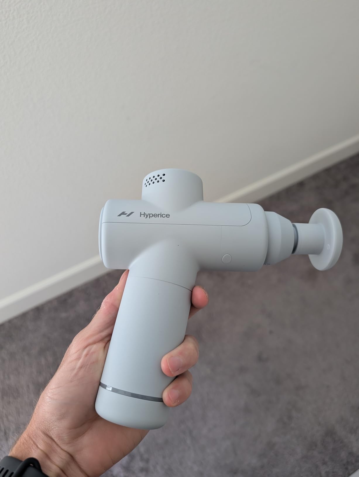 Hyperice Hypervolt Go 2 - Handheld Percussion Massage Gun, 3 Speeds, 2 Interchangeable Heads customer photo 1