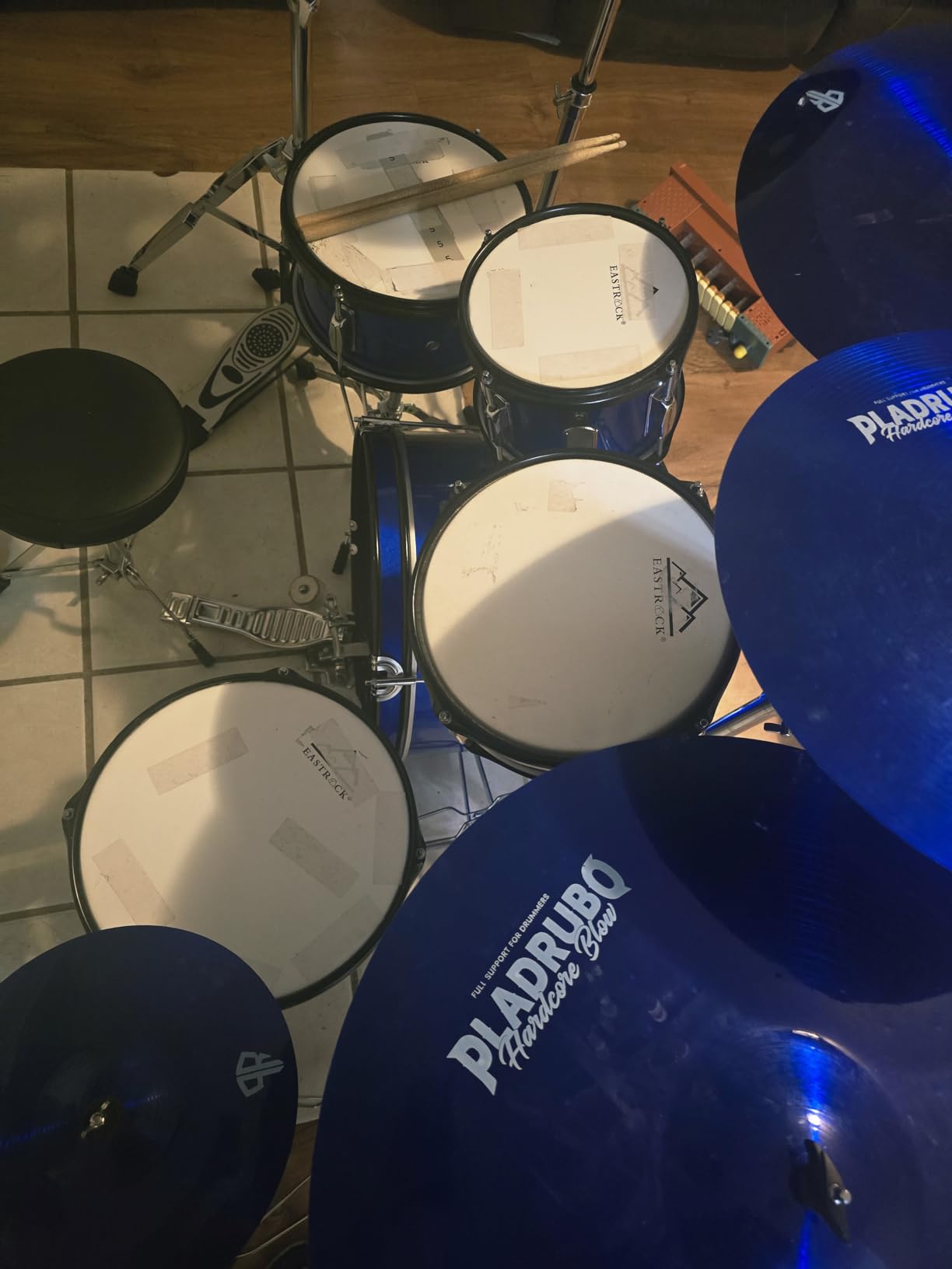 EASTROCK Drum Set, 5 Piece 16