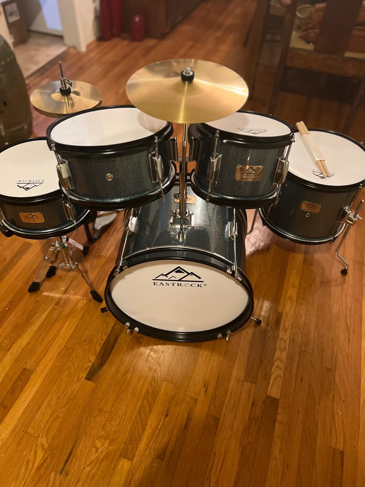 EASTROCK Drum Set, 5 Piece 16