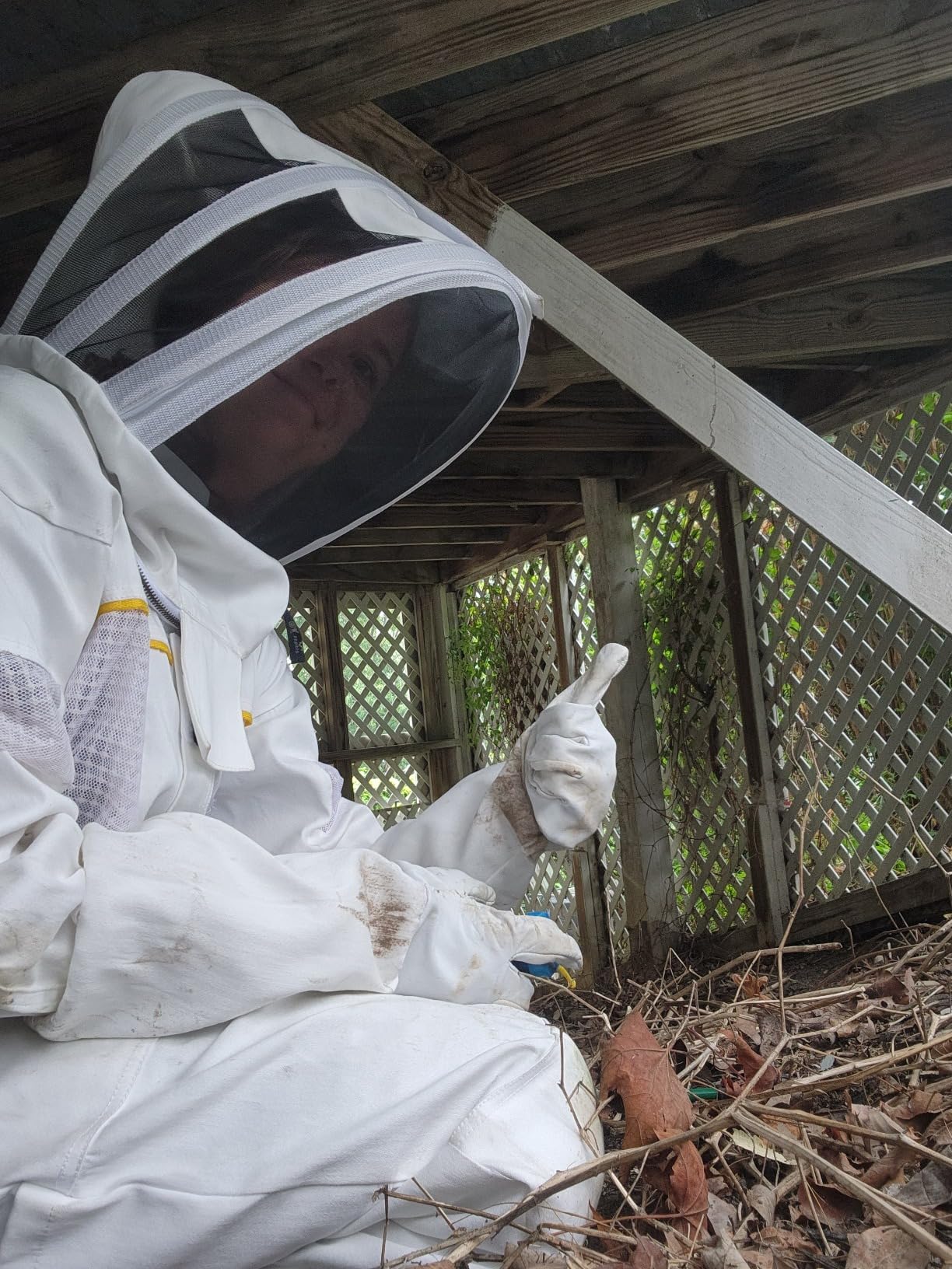 Ultra-Ventilated Polycotton Beekeeping Suit for Men & Women with Gloves & Two Beekeeping Veils-Professional & Beginner Apiarist Suit. (Olive,S) customer photo 2
