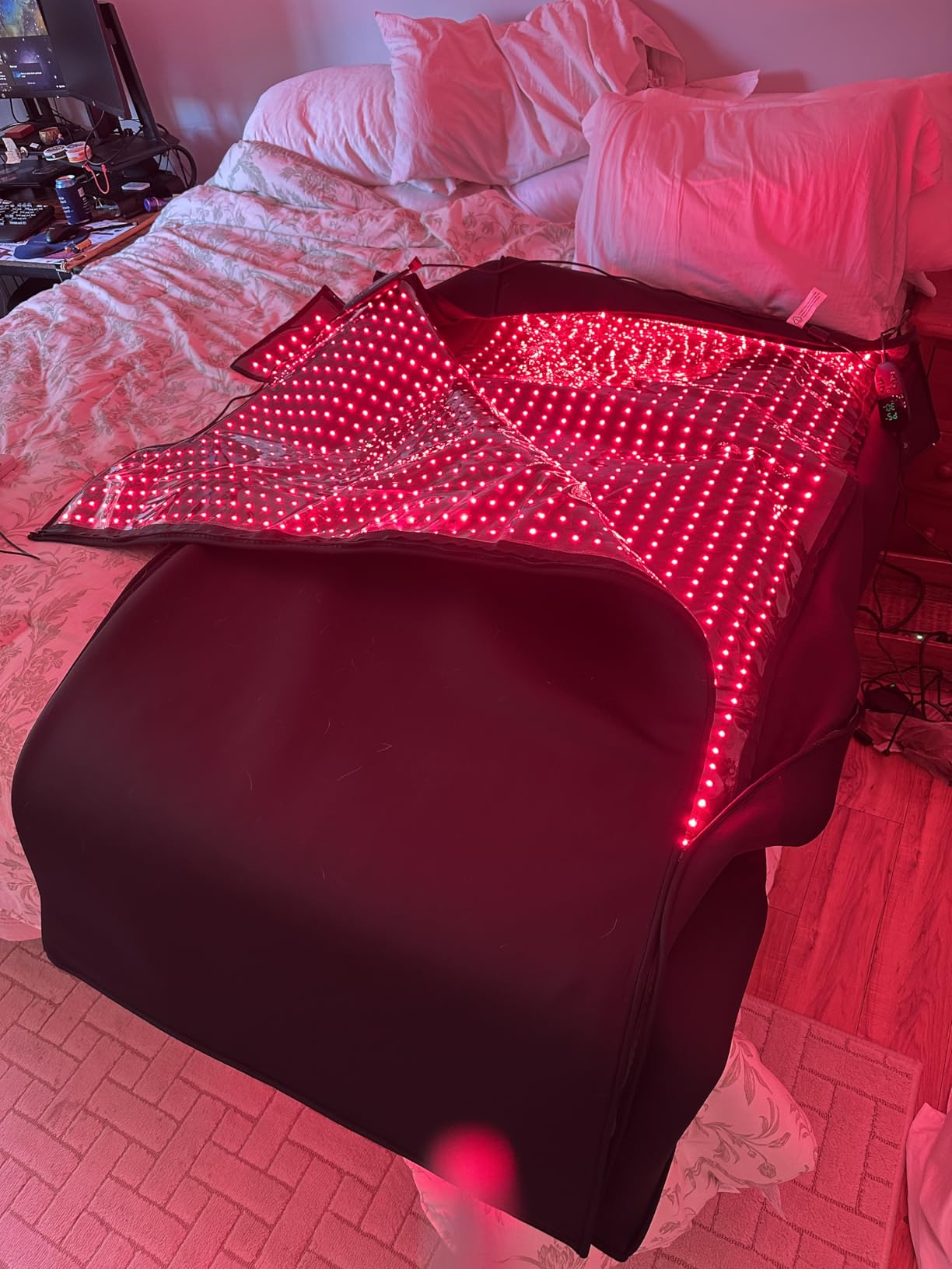 MEGELIN Red Infrared Light Therapy Bag for Whole Body, 70inch*32inch*12inch, 2520 LEDs for Full Body Red Light Therapy Mat at Home customer photo 1