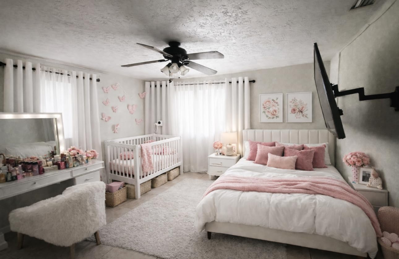 Sismplly King Size Bed Frame with Velvet Upholstered Headboard, Platform Bed with Strong Wood Slats, Mattress Foundation, Box Spring Optional, Easy Assembly, Beige customer photo 2
