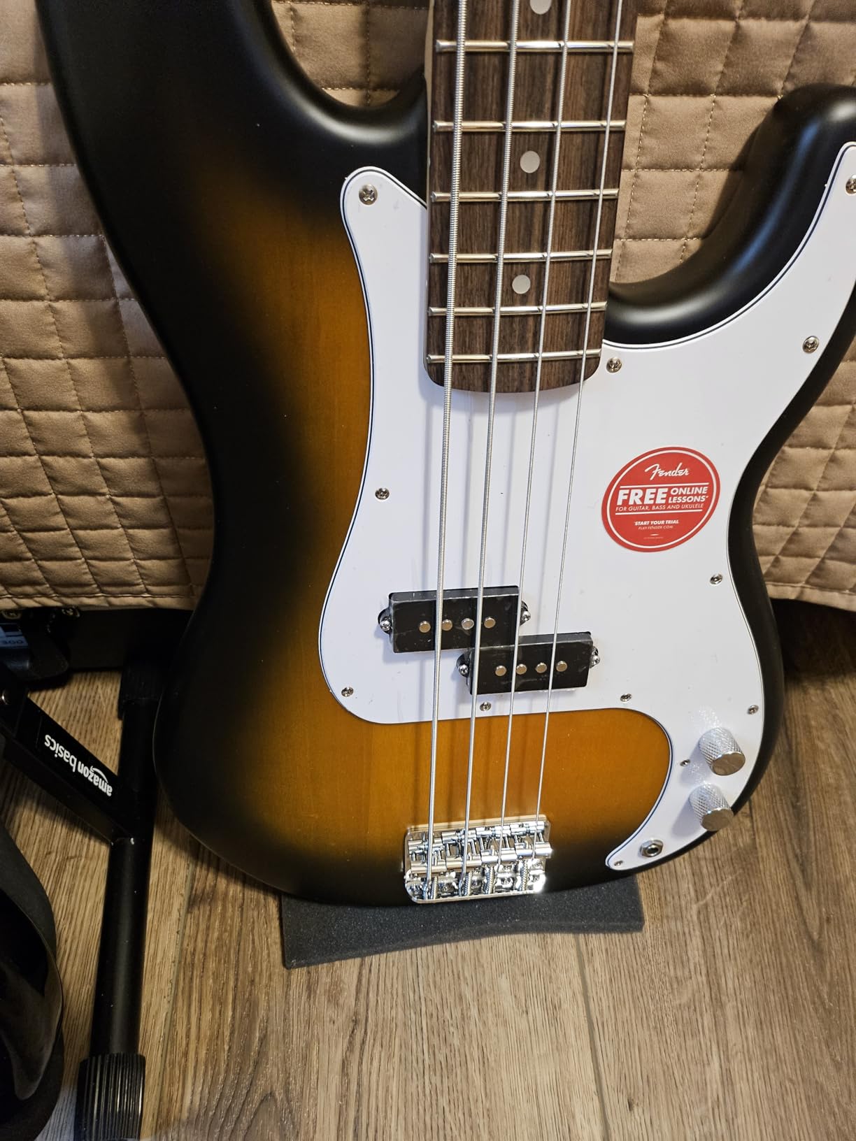 Fender Squier Debut Series Precision Bass Guitar, 2-Color Sunburst customer photo 2
