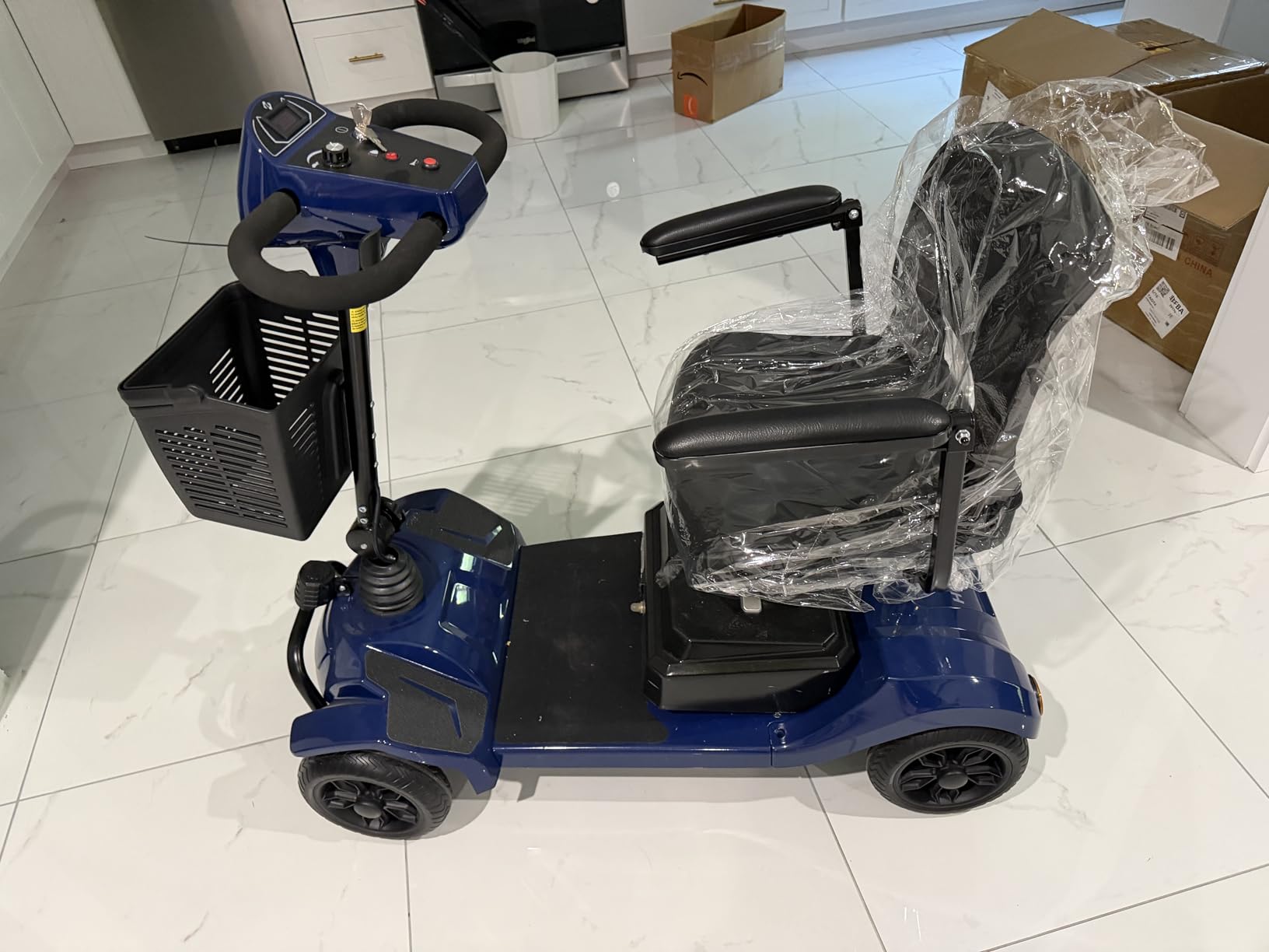 Hoverfly T4 Mobility Scooter for Seniors, Max 12.4-Mile Range & 3.7 mph, 3-Position Seat & Anti-slip Rear Wheel, Removed Battery&Quick Fold Design, Solid 9