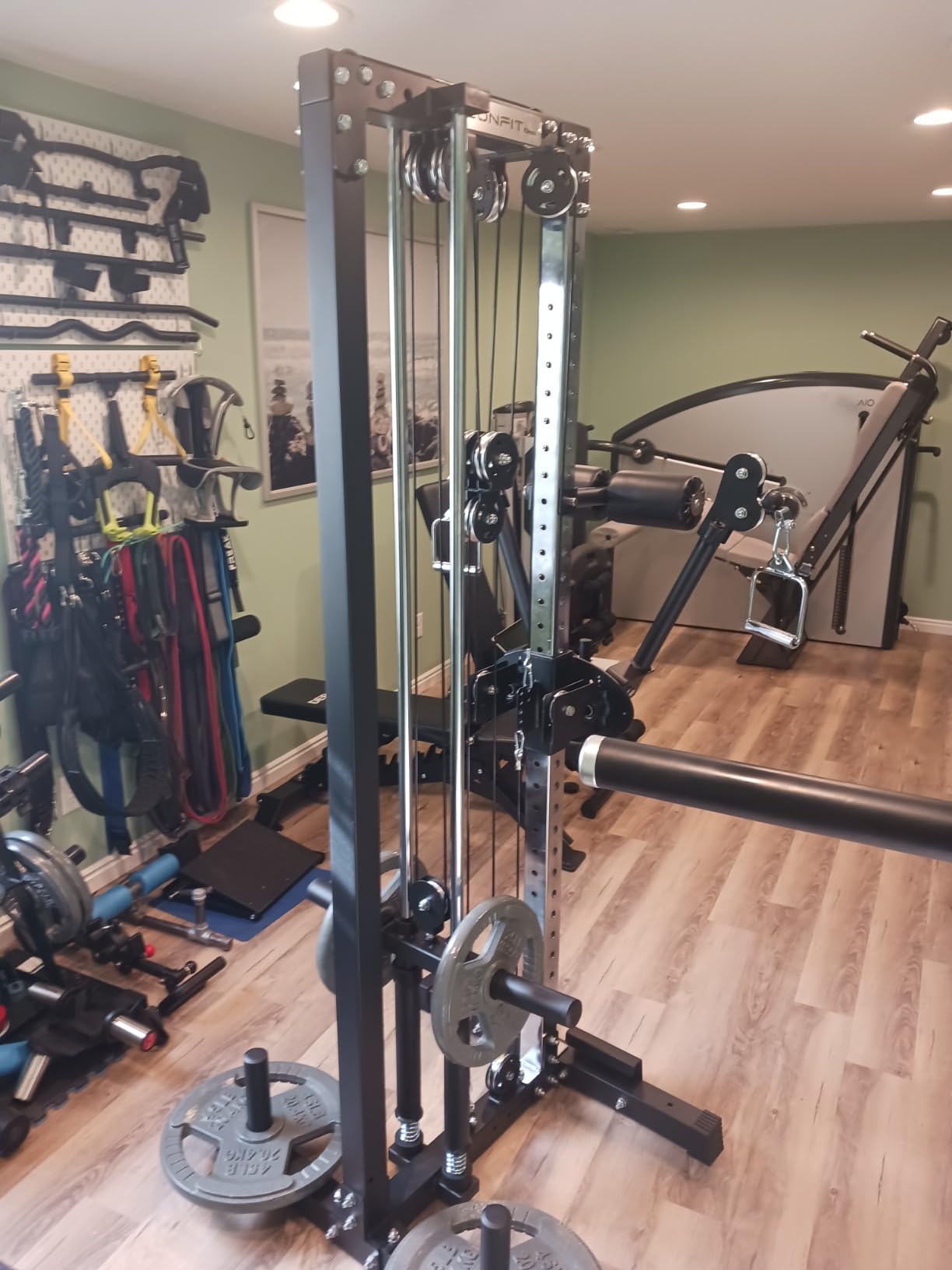 Eonfit E1 2.0 Wall Mounted Cable Machine for Home Gym, LAT Pulldown, Functional Trainer, Cable Crossover Machine Workout Station Pulley System Cable Tower with Leg Holder customer photo 2