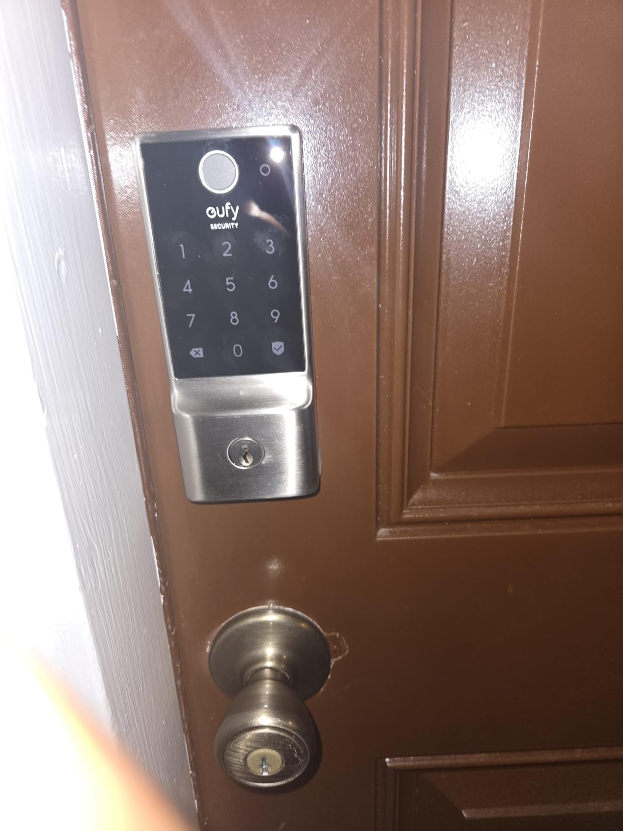 eufy Security Smart Lock C220 Fingerprint Keyless Entry Door Lock Built-in Wi-Fi App Remote Control Front Door Smart Deadbolt IP53 Waterproof 8-Months Battery Nickel customer photo 2