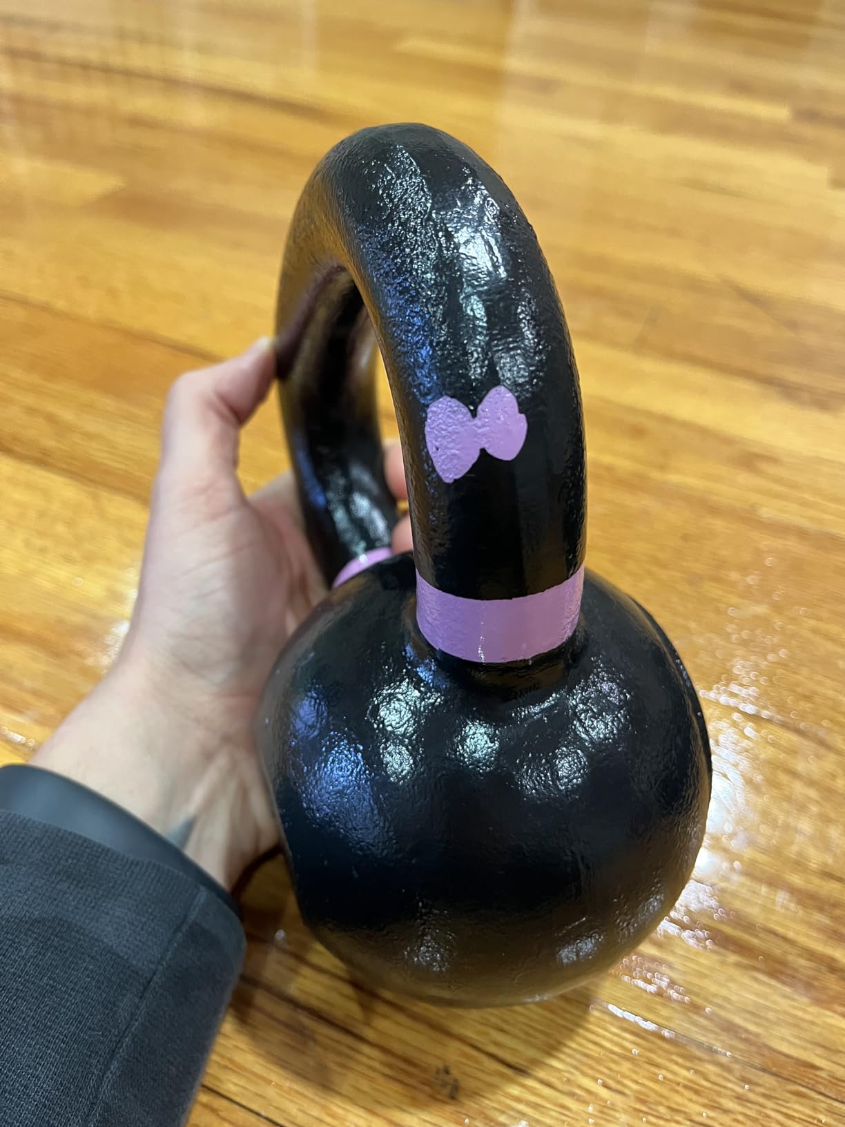 Rage Fitness Single Cast Iron Kettlebell | Powder Coated - Wide Handle Weights for Core & Glute Workouts; Swings, Squats, Deadlifts; Strength, Endurance & Flexibility for Men & Women customer photo 2