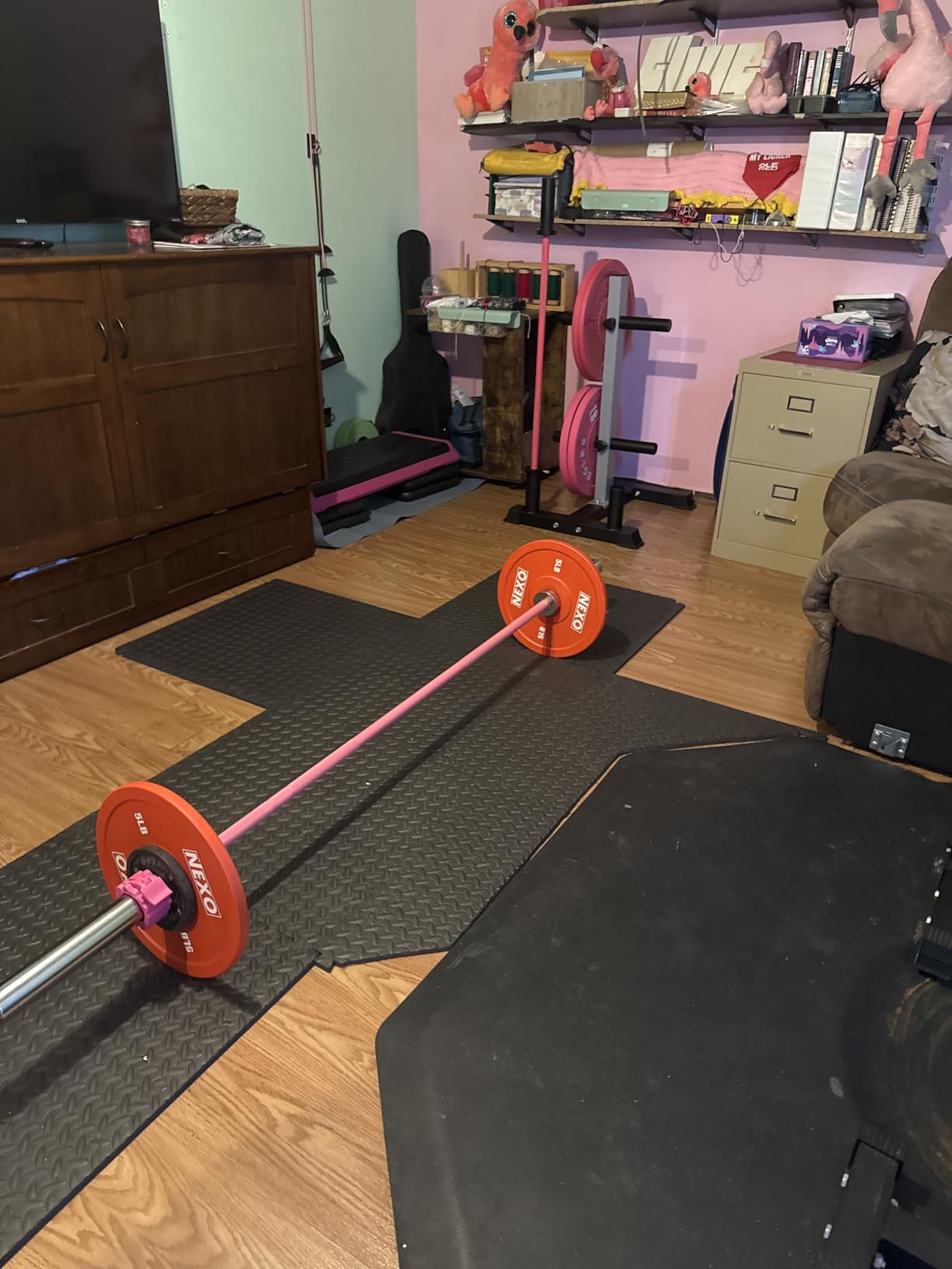 PROOFGOLD 6.6ft/7ft Olympic Barbell Bar 35LB (15kg) Women's Barbell, 500LB/700LB/1000LB Capacity for Home Gym customer photo 1