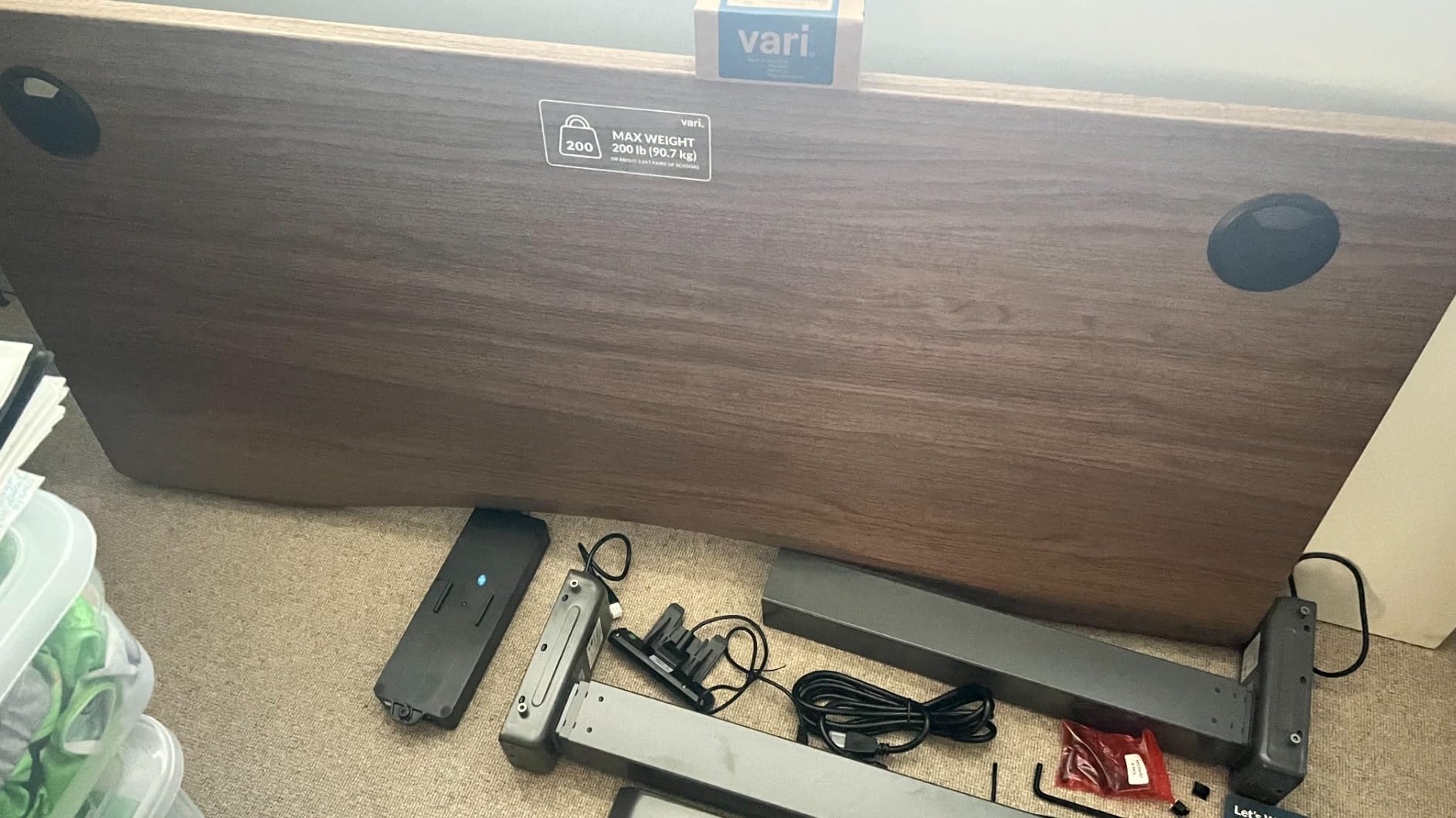 Vari Ergo 54x26 Electric Standing Desk - Height Adjustable Sit Stand VariDesk, Curved Waterfall Edge customer photo 2