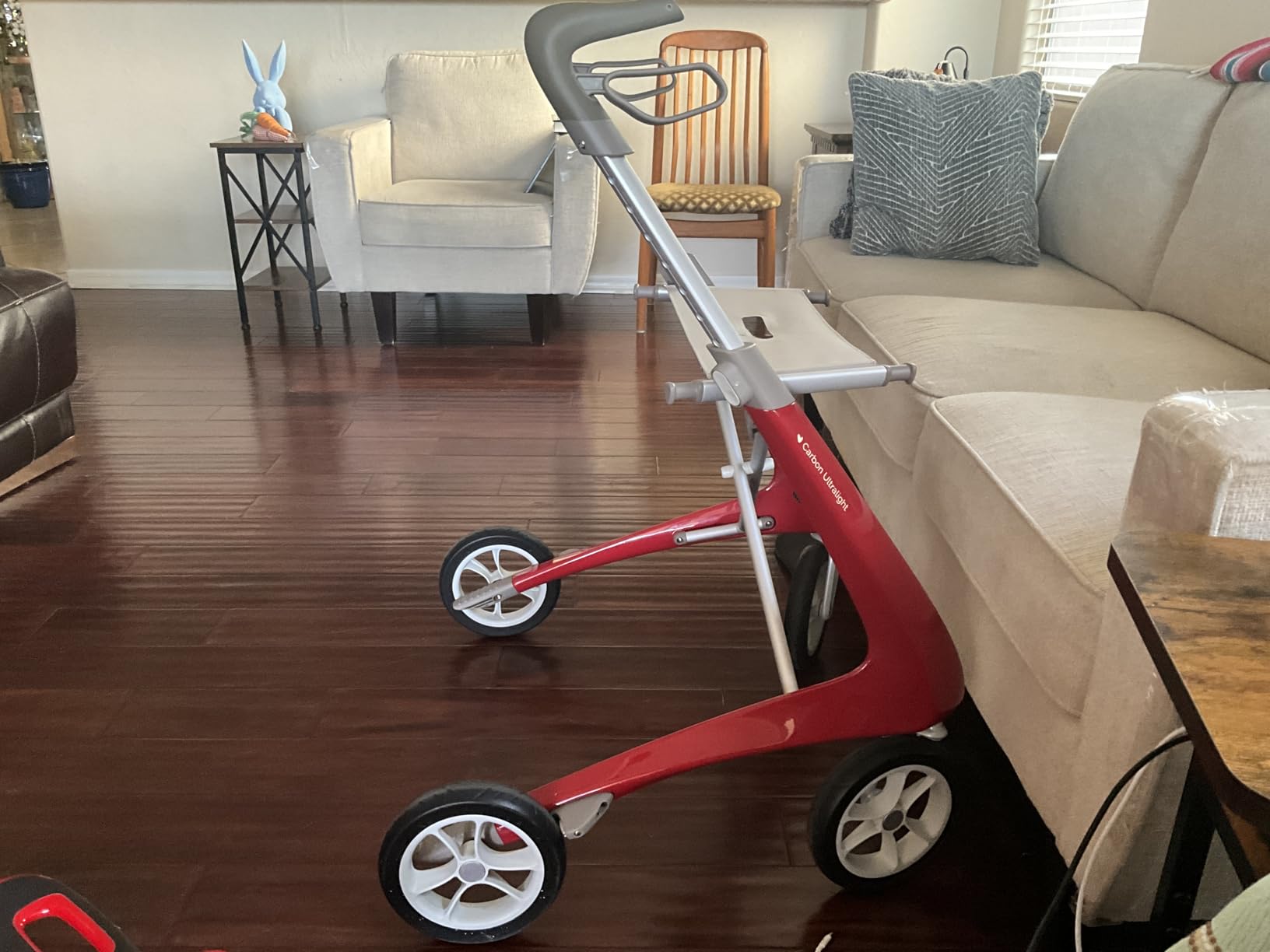 byACRE Carbon Ultralight Rollator Walker - 10.6 lbs Adult Walkers with 4 Wheels and Seat - Lightweight Seated Walkers with Wheels - Foldable Rolling Walker with Seat - Walker for Adults customer photo 2