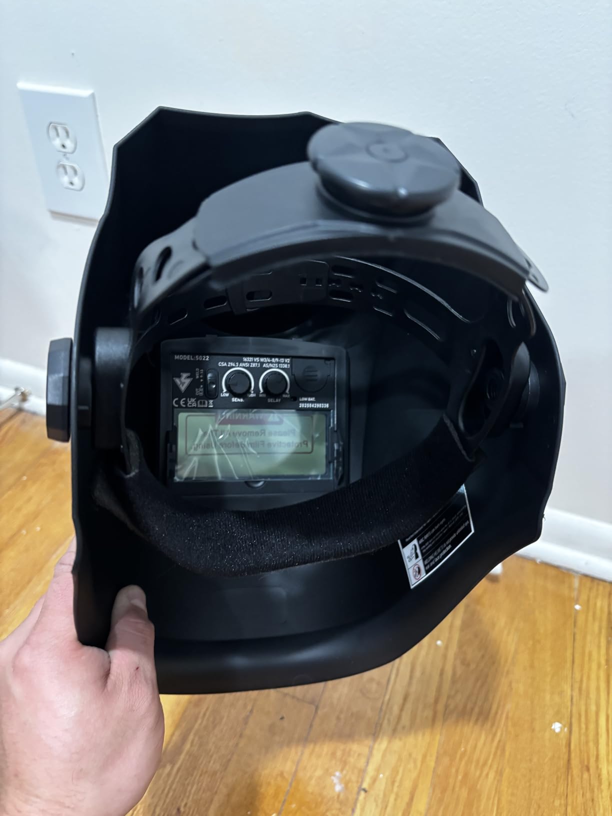 VILSIN Welding Helmet Auto Darkening Solar Powered Welding Hood with 2 Arc Sensor, Wide Shade 3/4-8/9-13 for TIG MIG ARC Weld Grinding Welder Helmet, Black customer photo 2