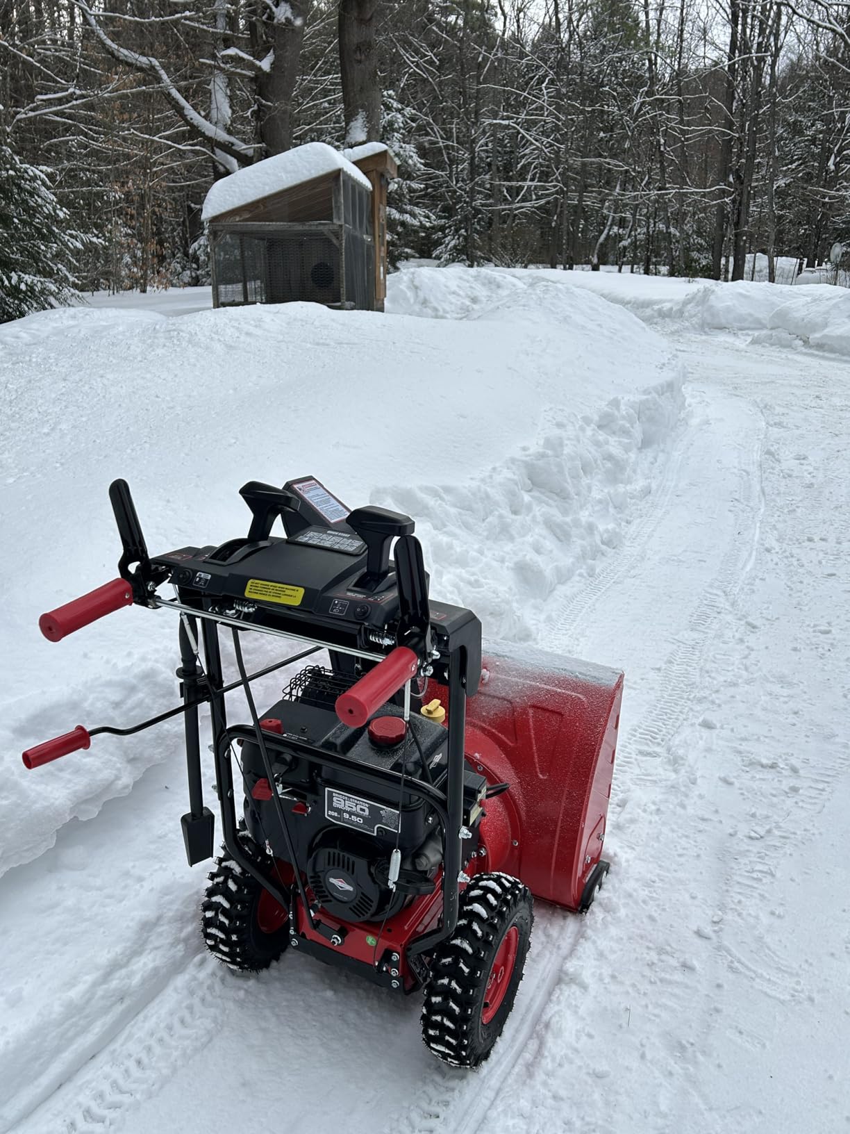 PowerSmart Snow Blower, 24-Inch Gas Powered by B&S 208cc Engine, 120V Electric Start, 13-Inch Snow Tires, Handle Warmer, Two-Stage Snow Blowers with LED Lights customer photo 2