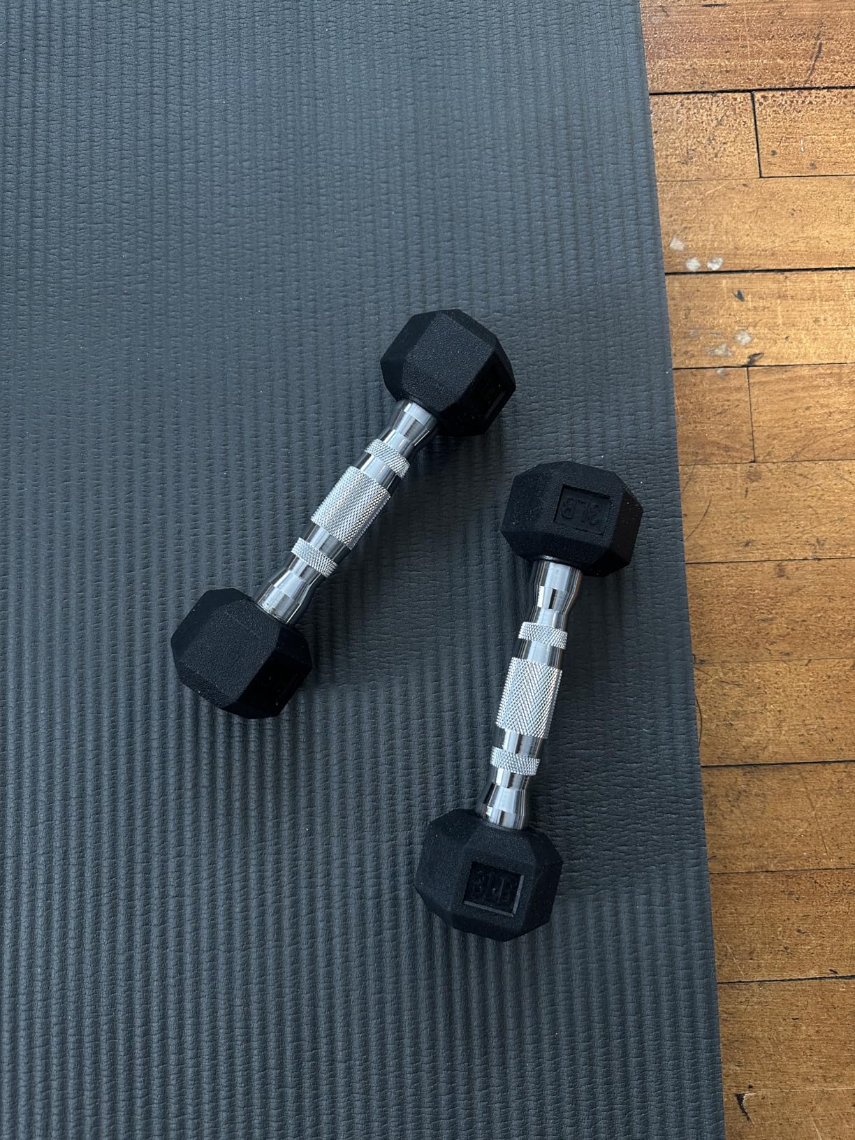 PAPABABE HEX Dumbbell Set 2.5-125lb, Rubber Encased Home Gym Dumbbells, Exercise & Fitness Weights Dumbbells for Women & Men, Hand Weight for Strength Training customer photo 2
